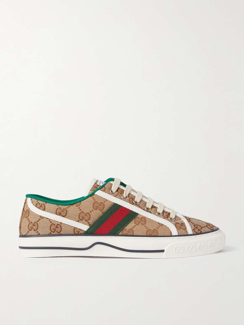 Gucci Tennis 1977 Logo-embroidered Canvas Sneakers
