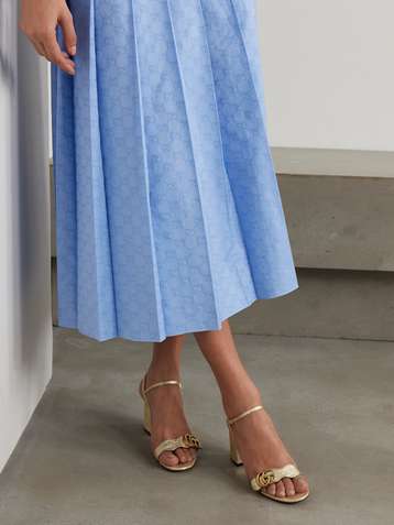 gucci nude sandals