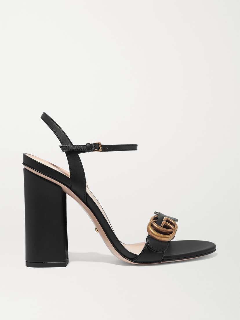 Gucci Marmont Logo-embellished Leather Sandals