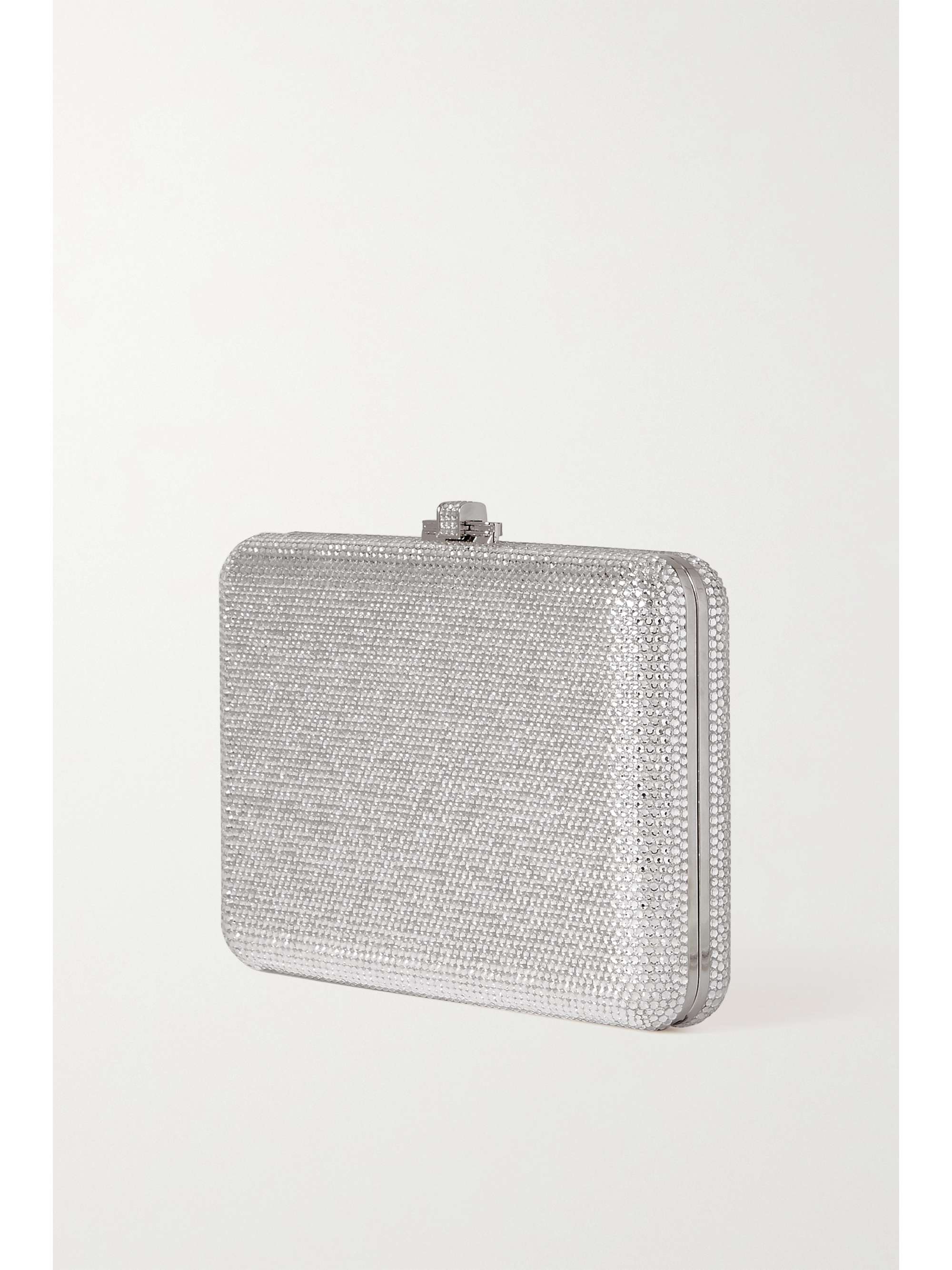 JUDITH LEIBER COUTURE Emirates crystal-embellished silver-tone clutch