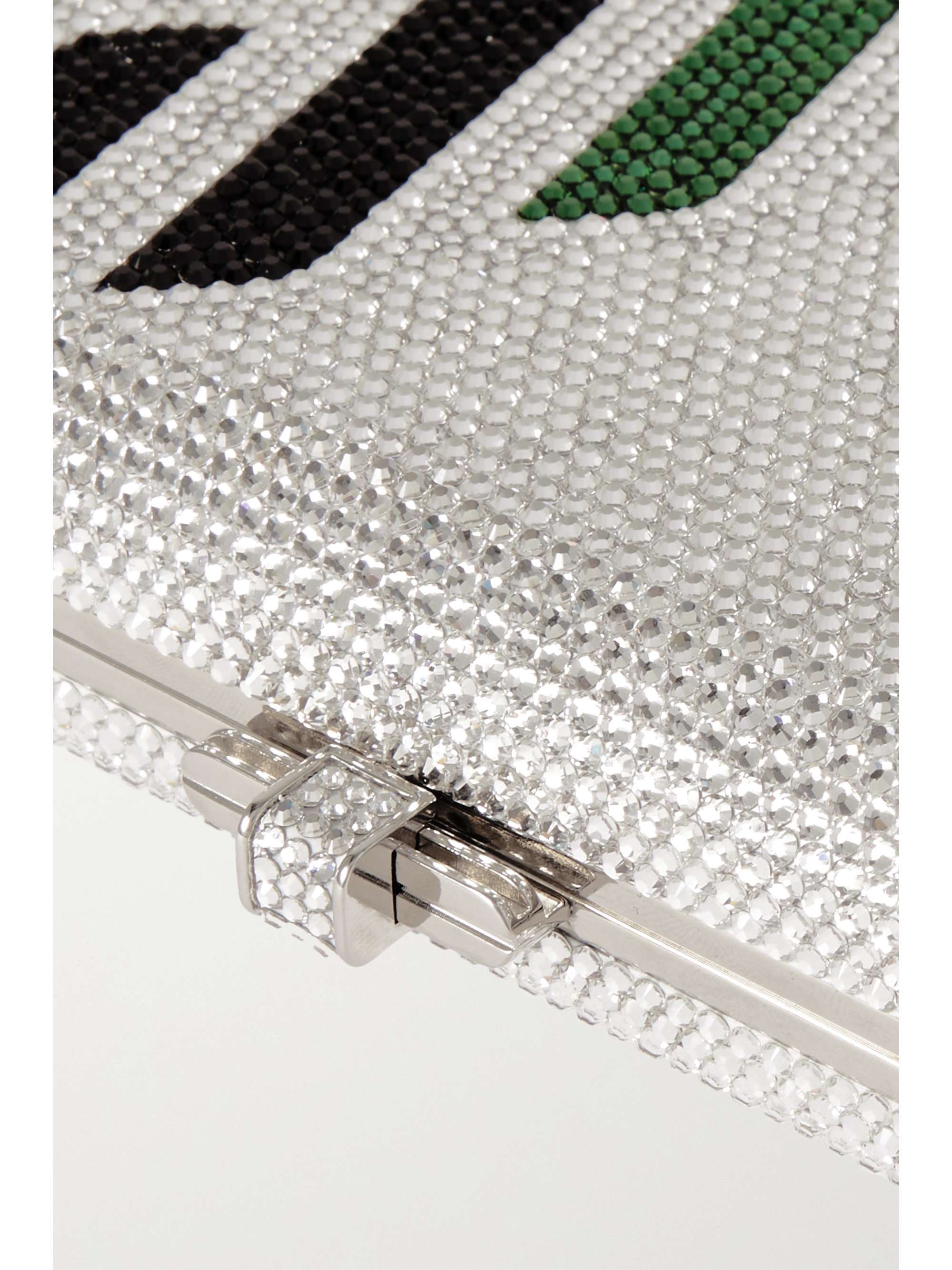 JUDITH LEIBER COUTURE Emirates crystal-embellished silver-tone clutch