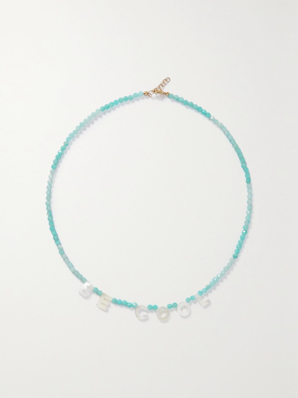 Roxanne First Be Cool 14-karat Gold, Opal And Mother-of-pearl Necklace In Blue