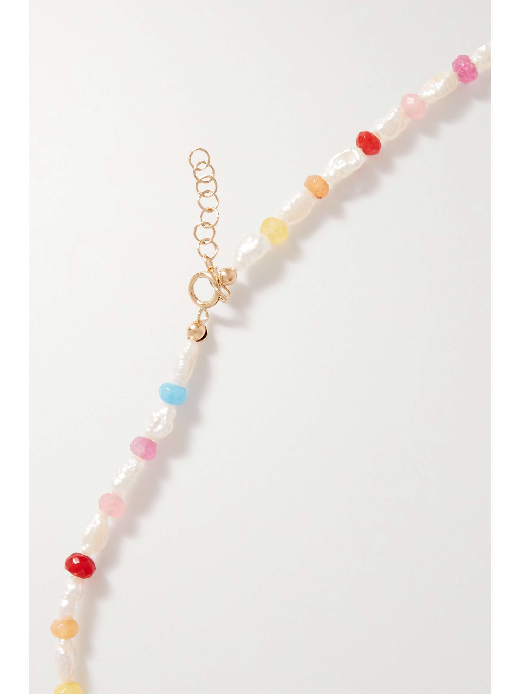 ROXANNE FIRST Heya 14-karat gold, agate and mother-of-pearl necklace
