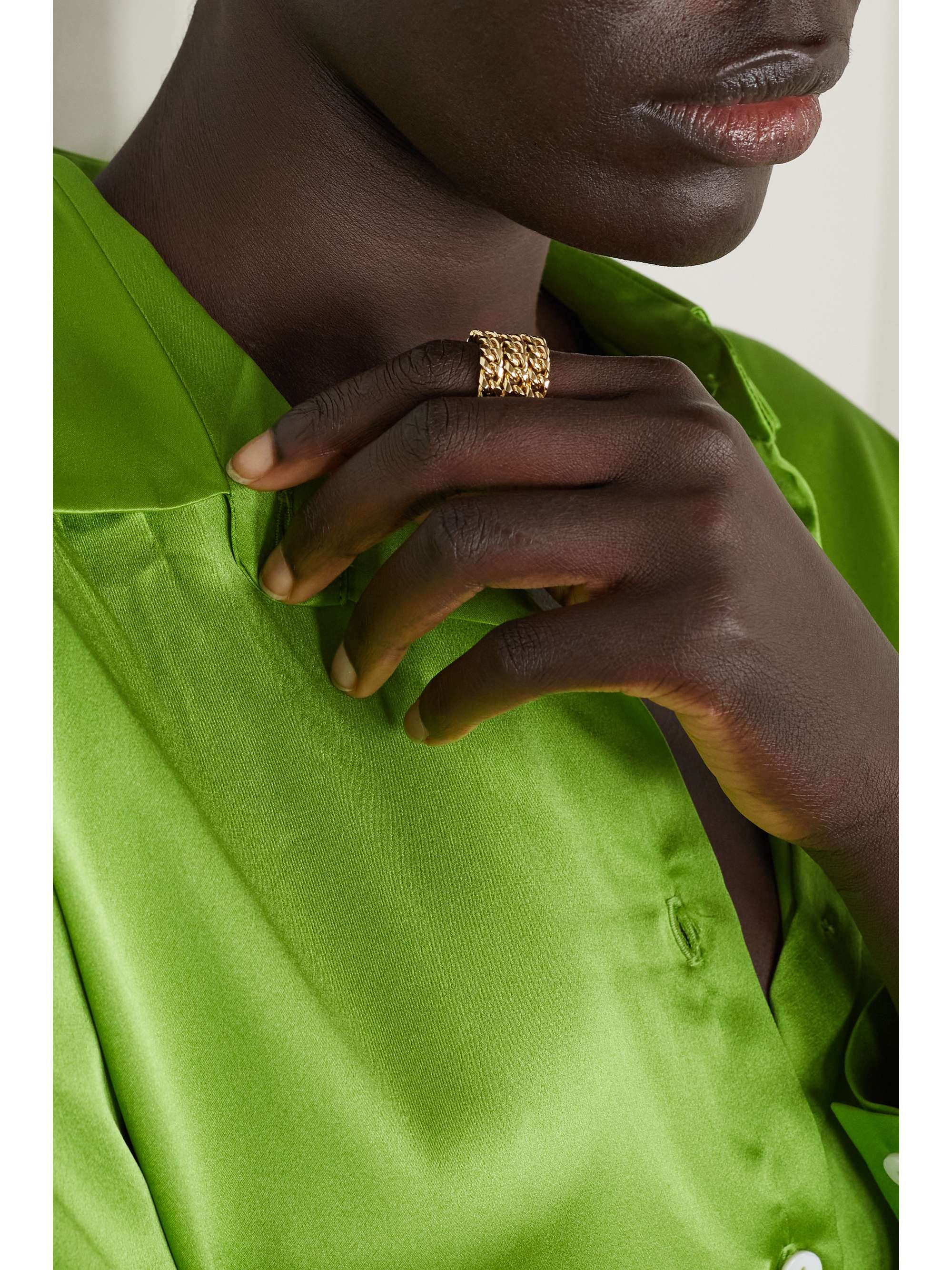 JENNIFER FISHER Triple XXS Dean gold-plated ring
