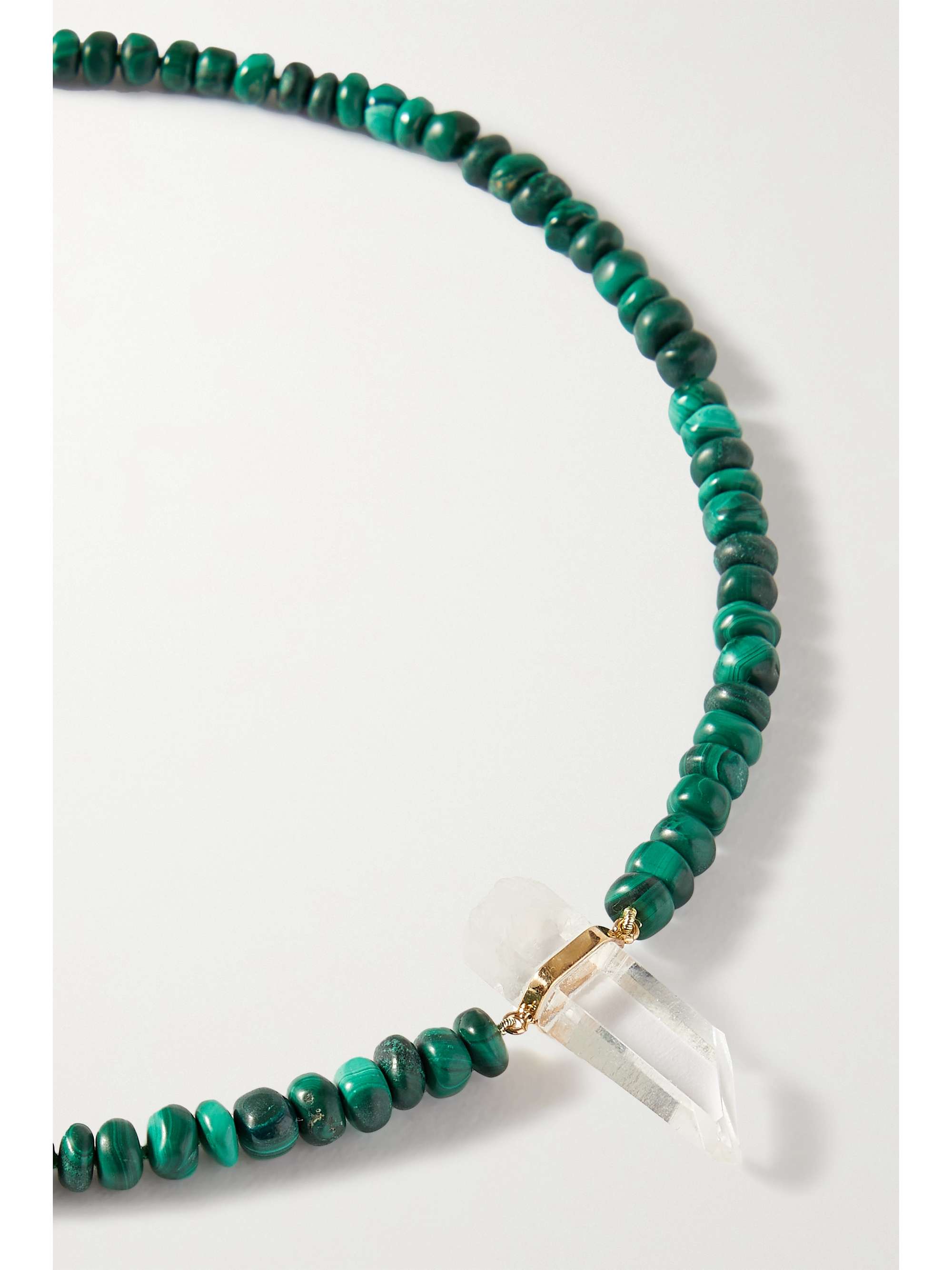 JIA JIA Gold, malachite and quartz necklace