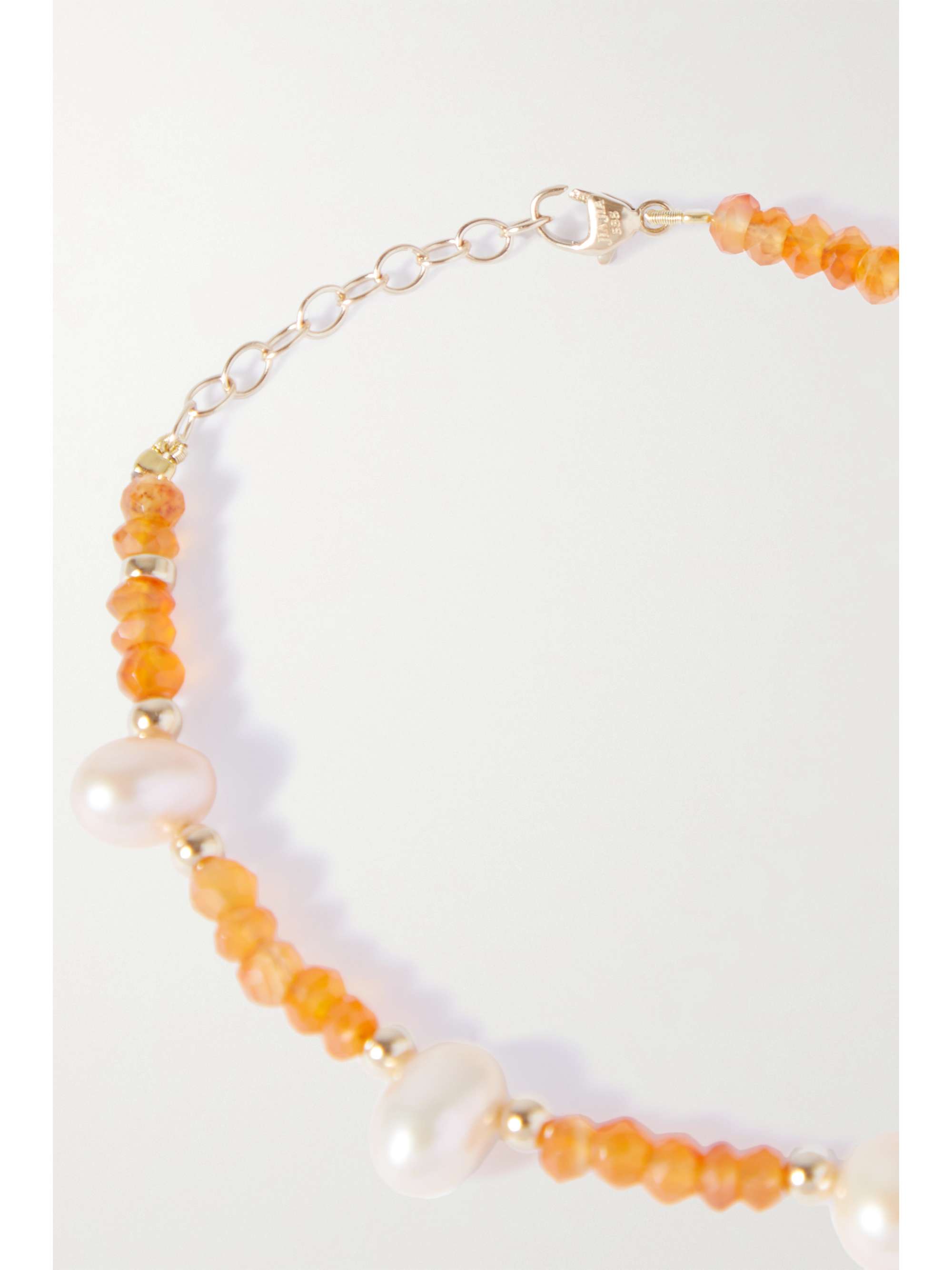 JIA JIA Nevada gold, carnelian and pearl bracelet