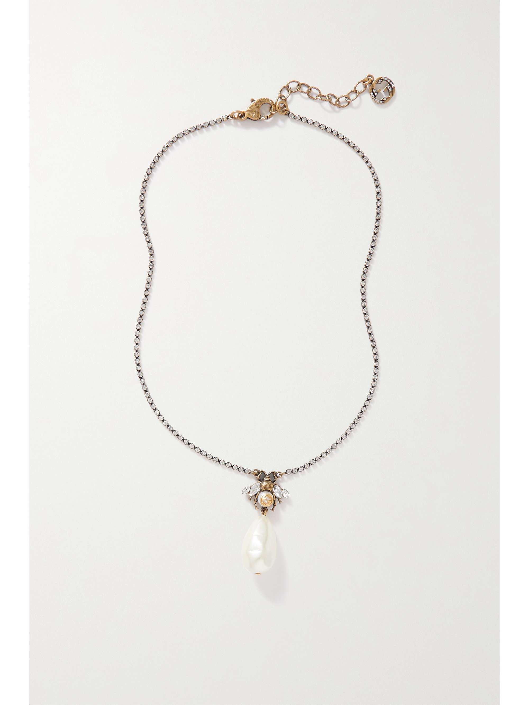 Gucci White Faux Pearls Necklace