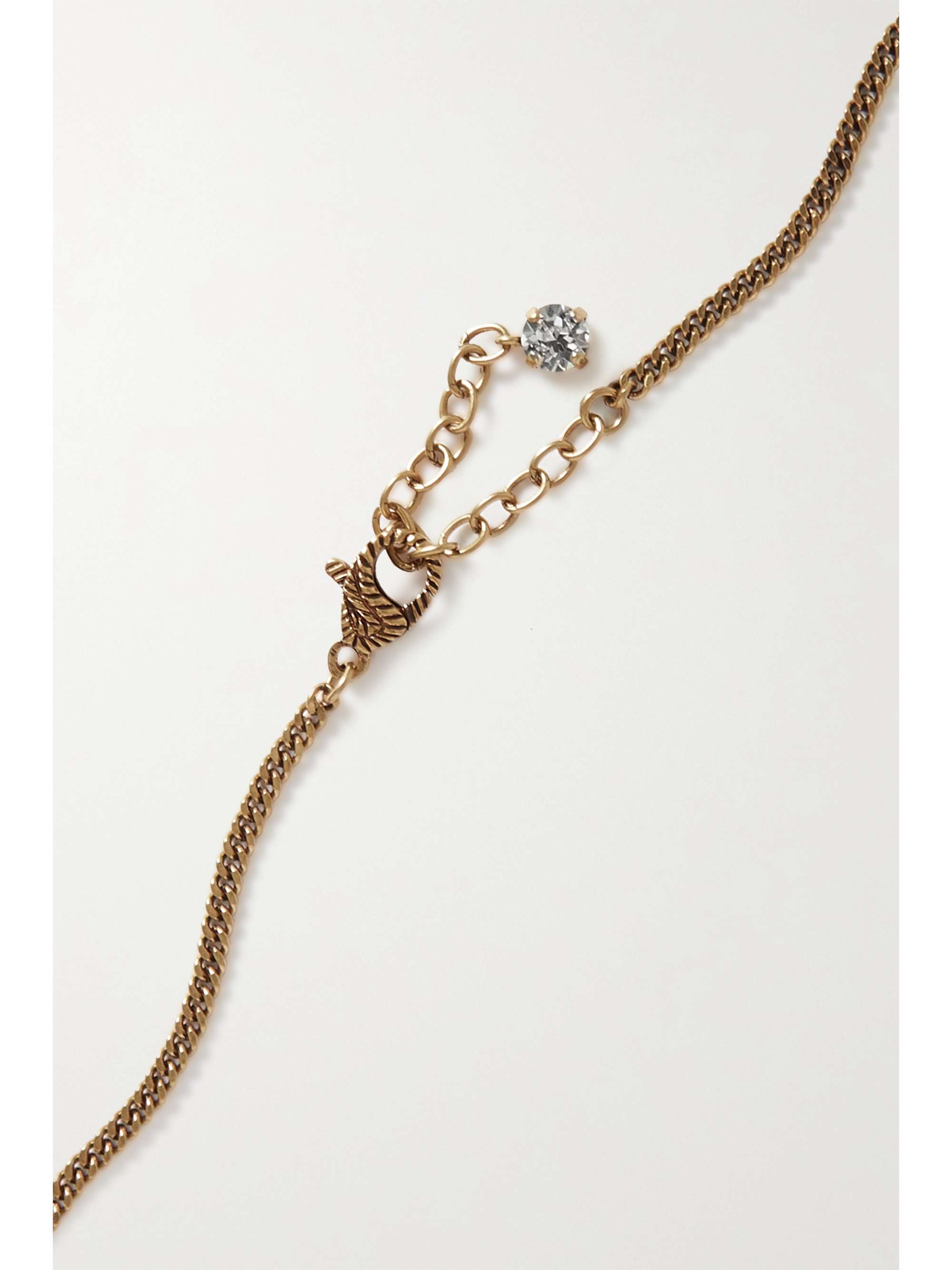 GUCCI GG Marmont gold-tone crystal neckalce