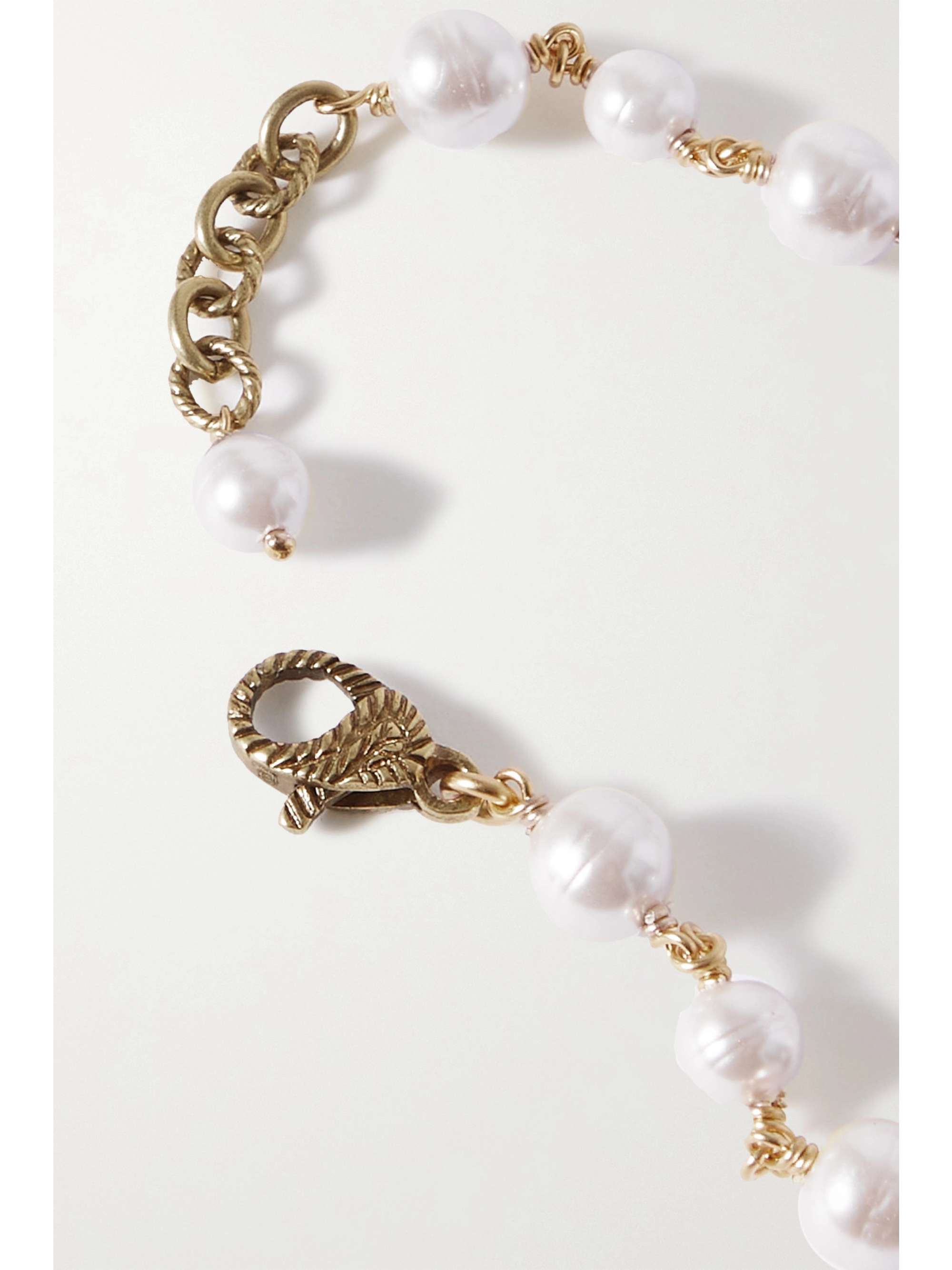 GUCCI Gold-tone faux pearl bracelet