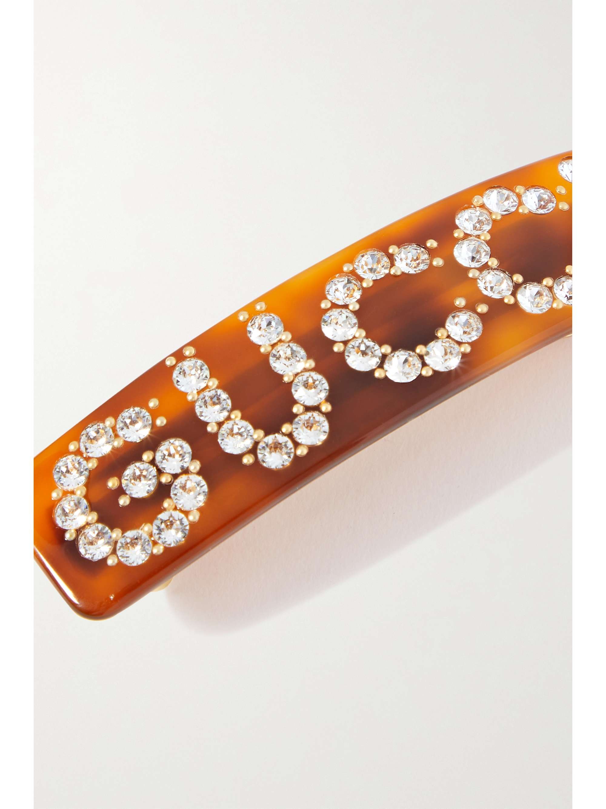 GUCCI Crystal-embellished resin hair clip
