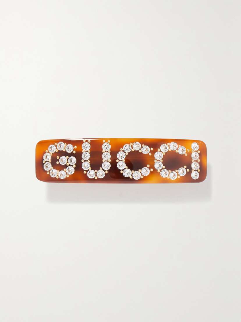 Gucci Crystal-embellished Resin Hair Clip