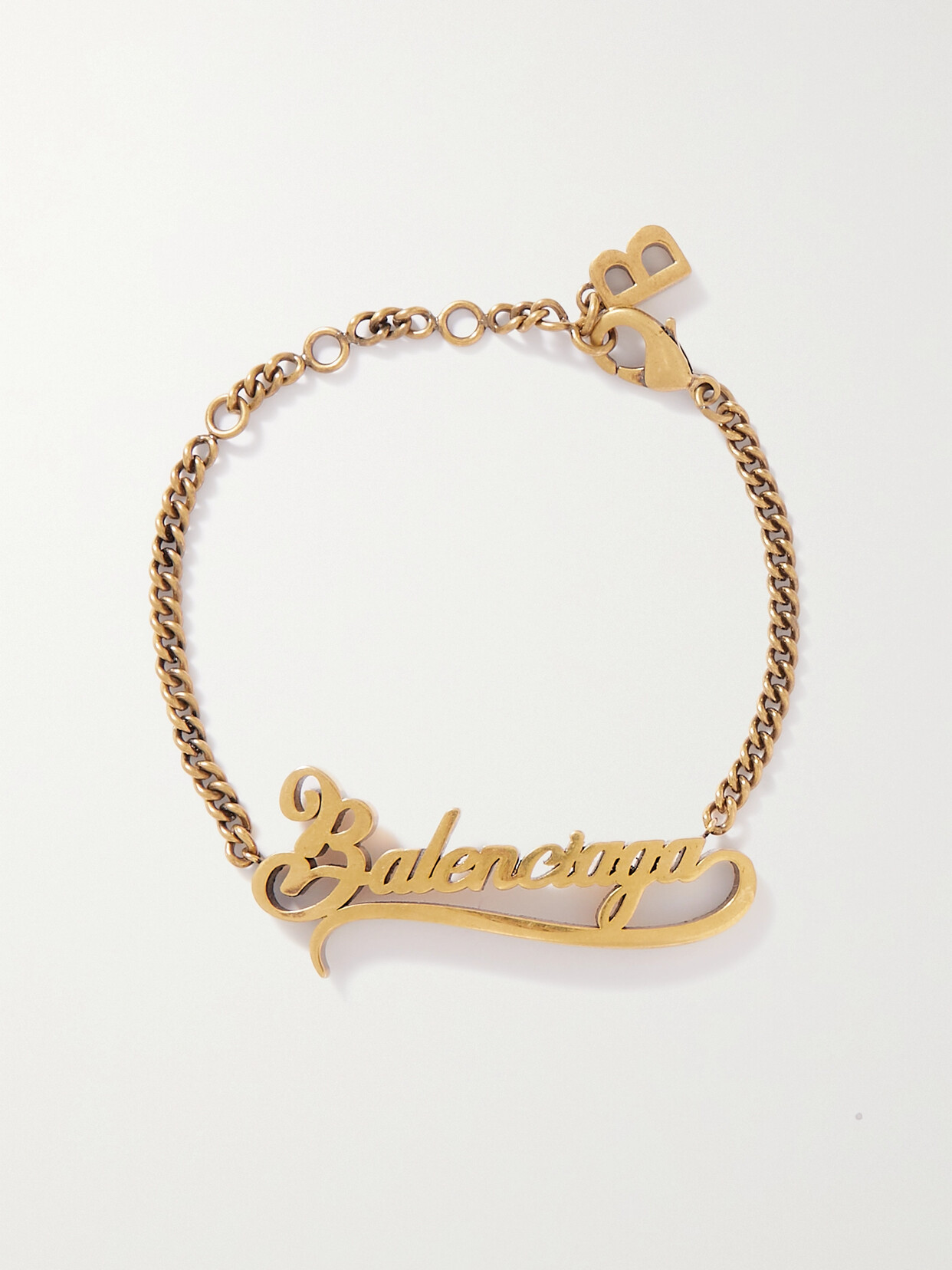 Balenciaga Typo Valentine Gold-tone Bracelet