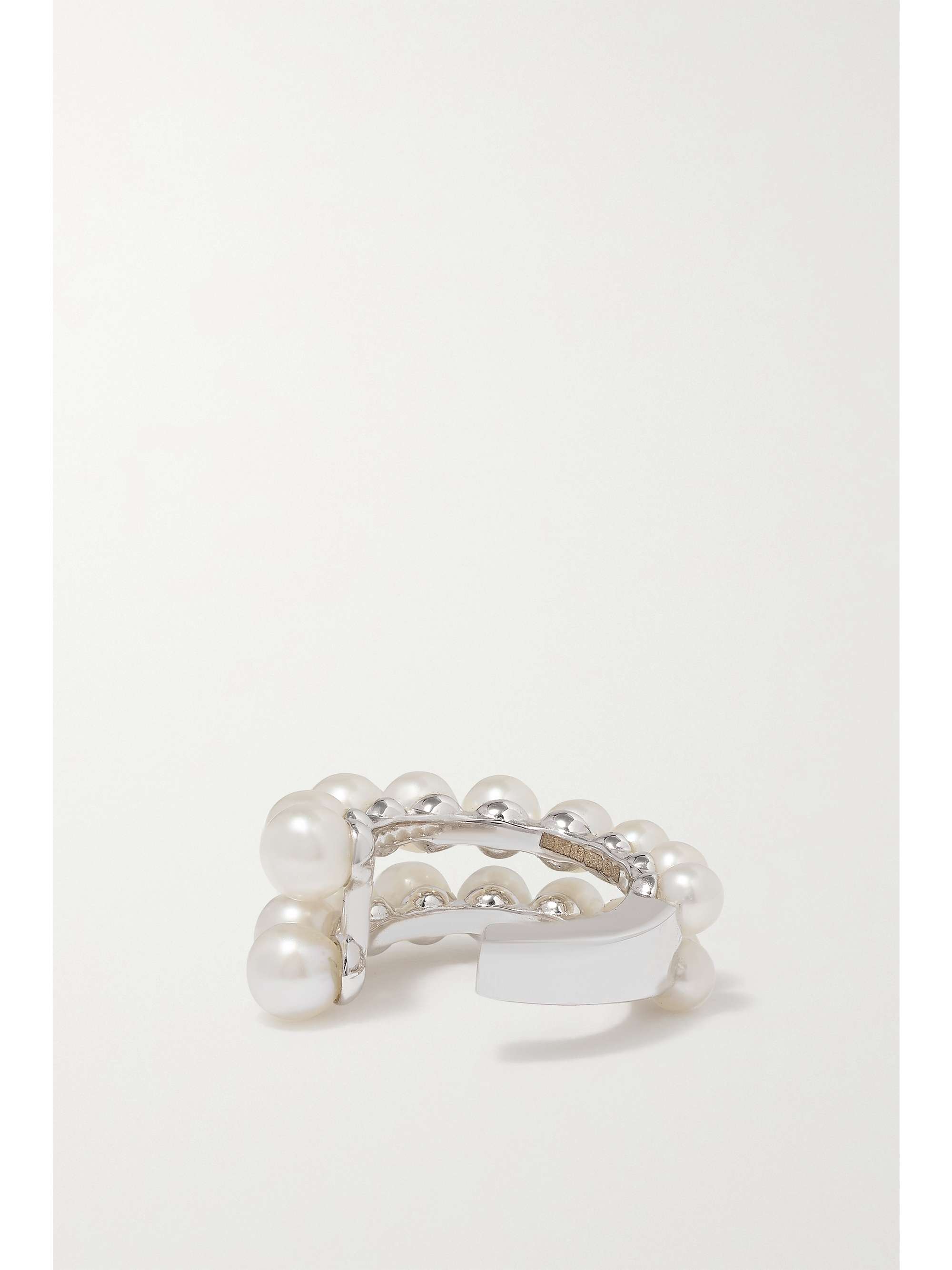 DIANE KORDAS 14-karat white gold pearl ear cuff