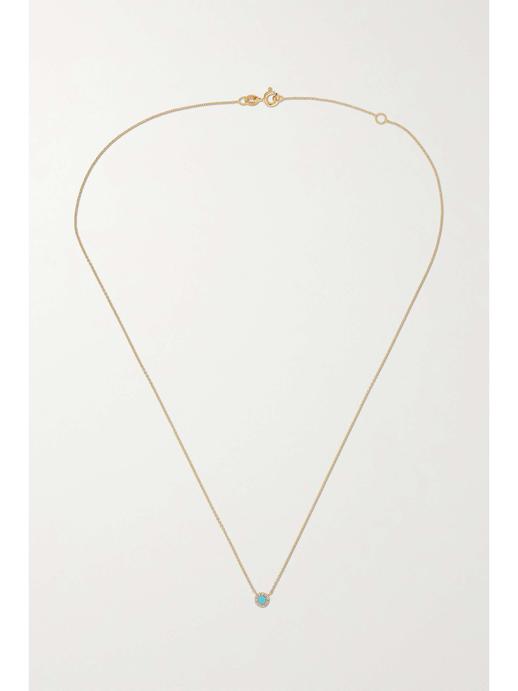DIANE KORDAS Evil Eye Kette aus 18 Karat Gold mit Diamanten und Lapislazuli