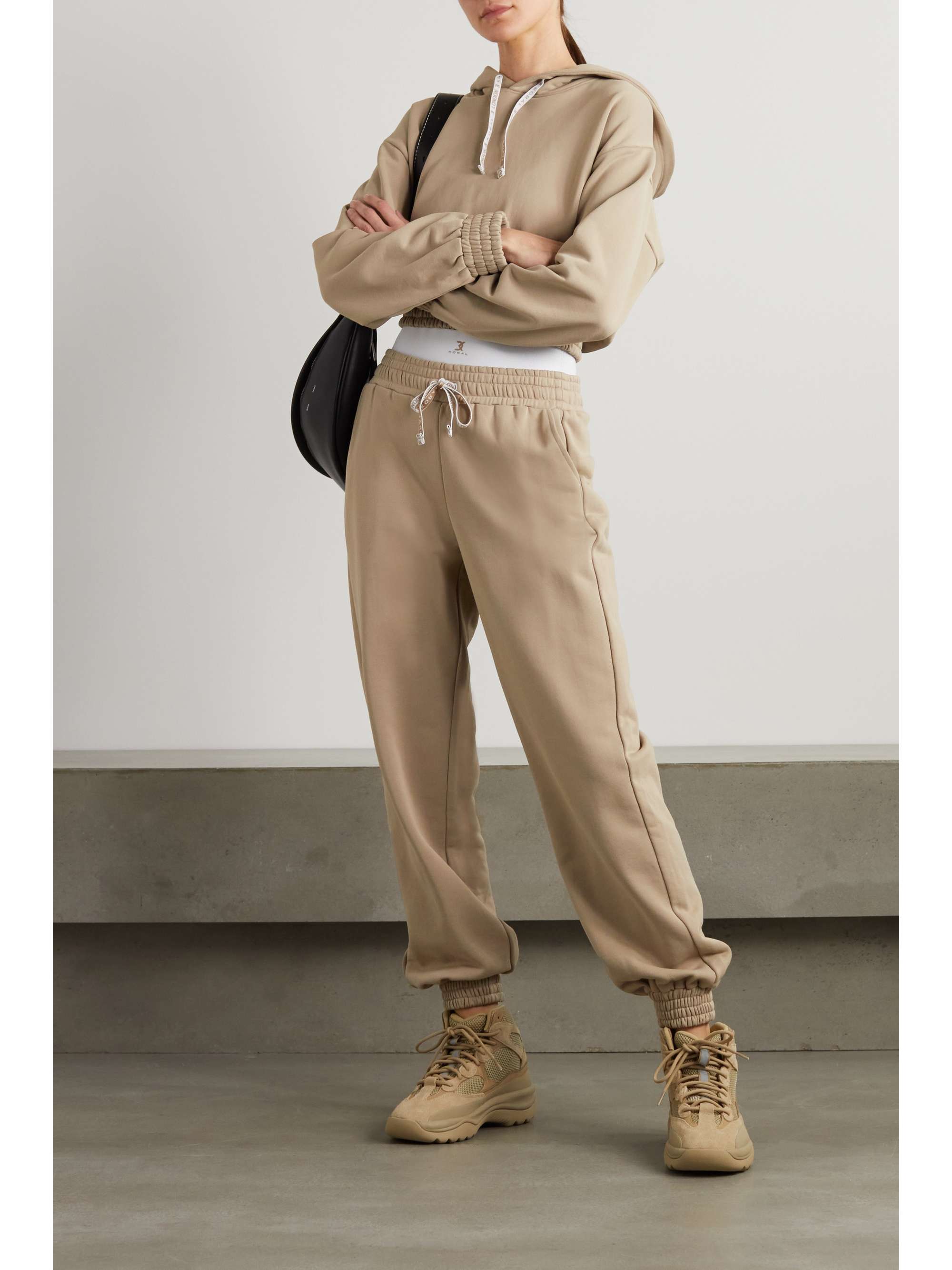 KORAL + David Koma Zelda Valo cropped jersey hoodie