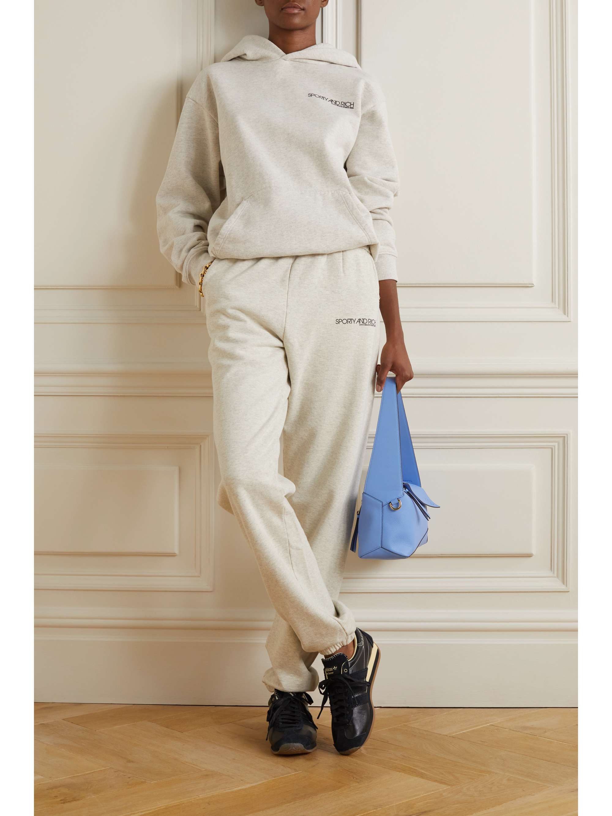 SPORTY & RICH Disco cotton-blend jersey sweatpants