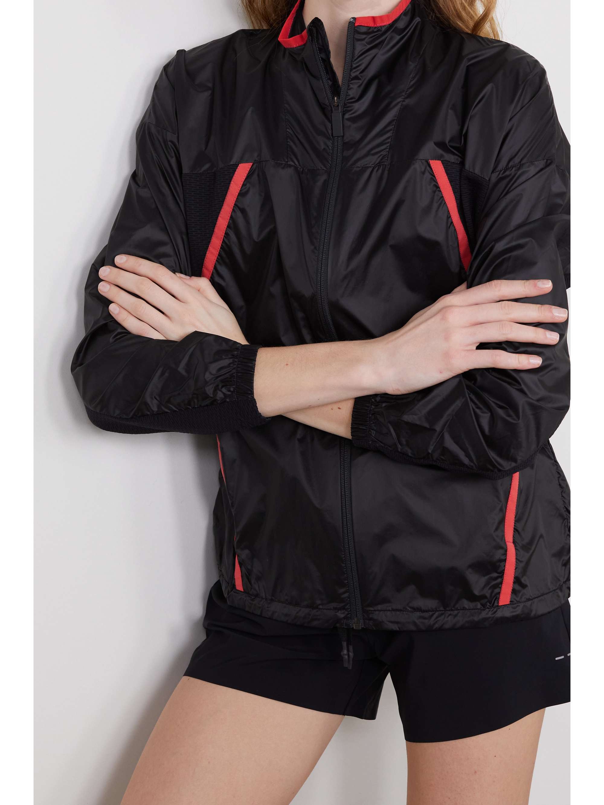 FALKE ERGONOMIC SPORT SYSTEM Grosgrain-trimmed shell and mesh jacket