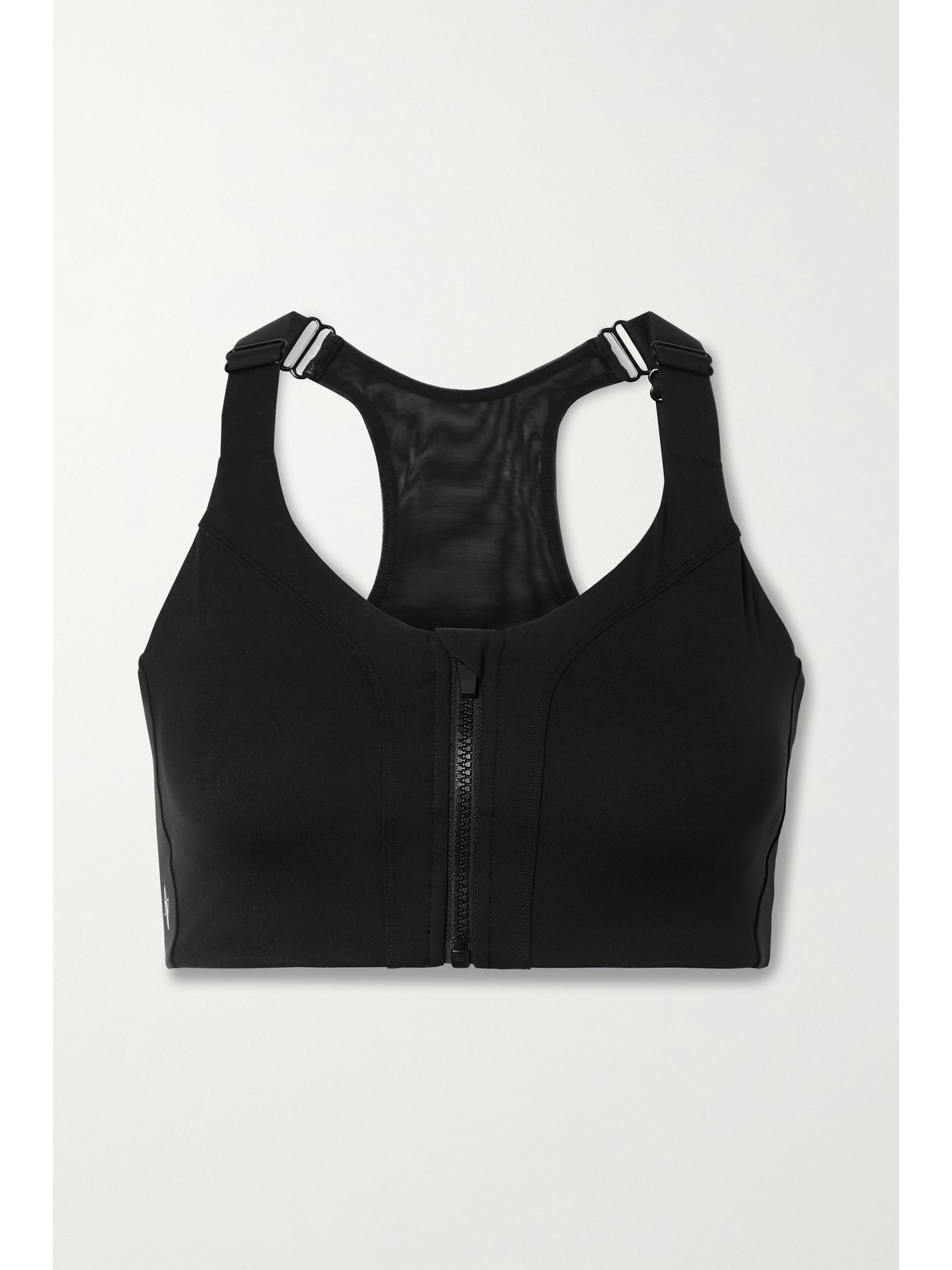 ALL ACCESS Mesh-trimmed Stretch Sports Bra - Black