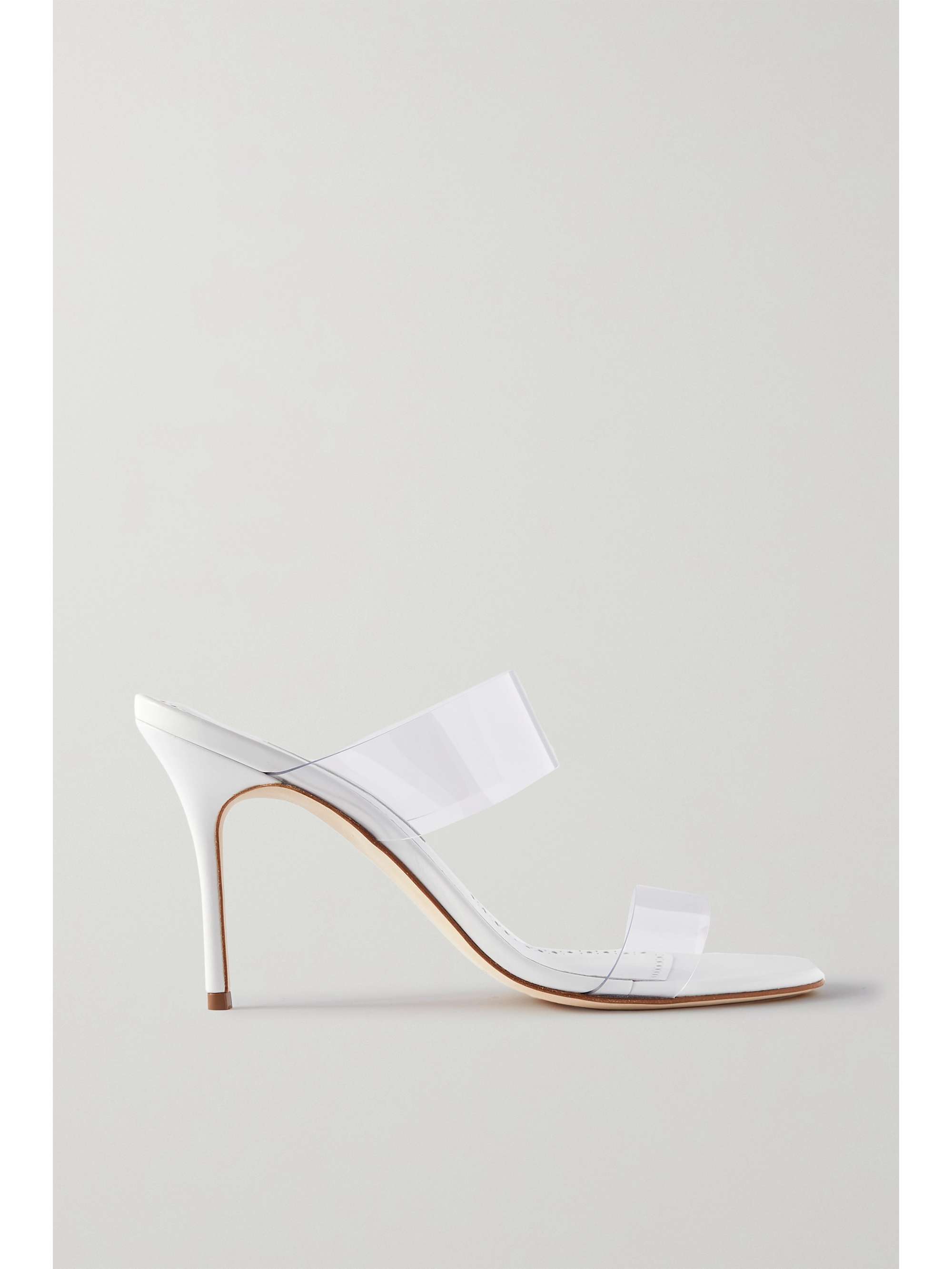 White Scolto 90 PVC mules | MANOLO BLAHNIK | NET-A-PORTER