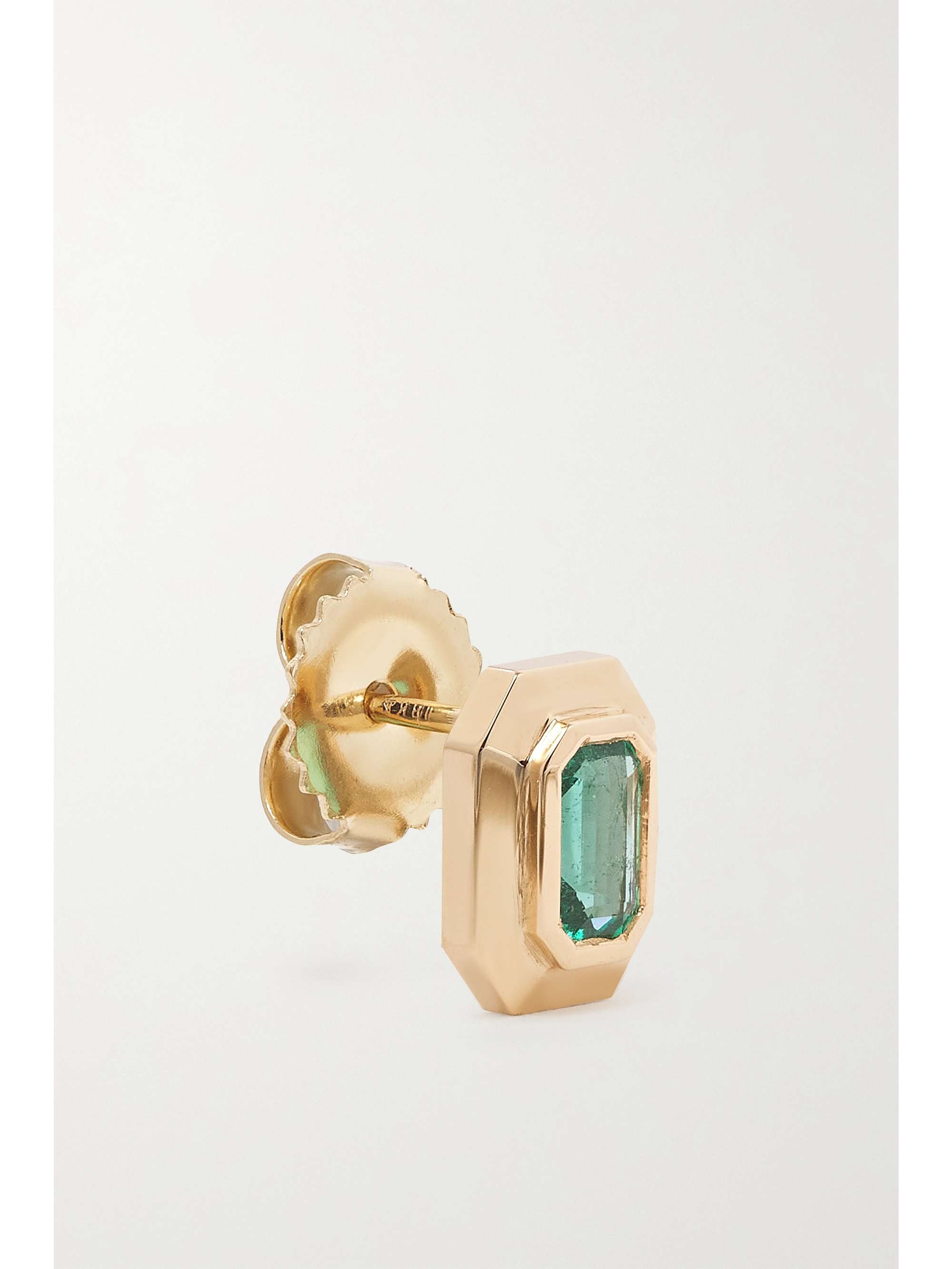 AZLEE Staircase 18-karat gold emerald earrings