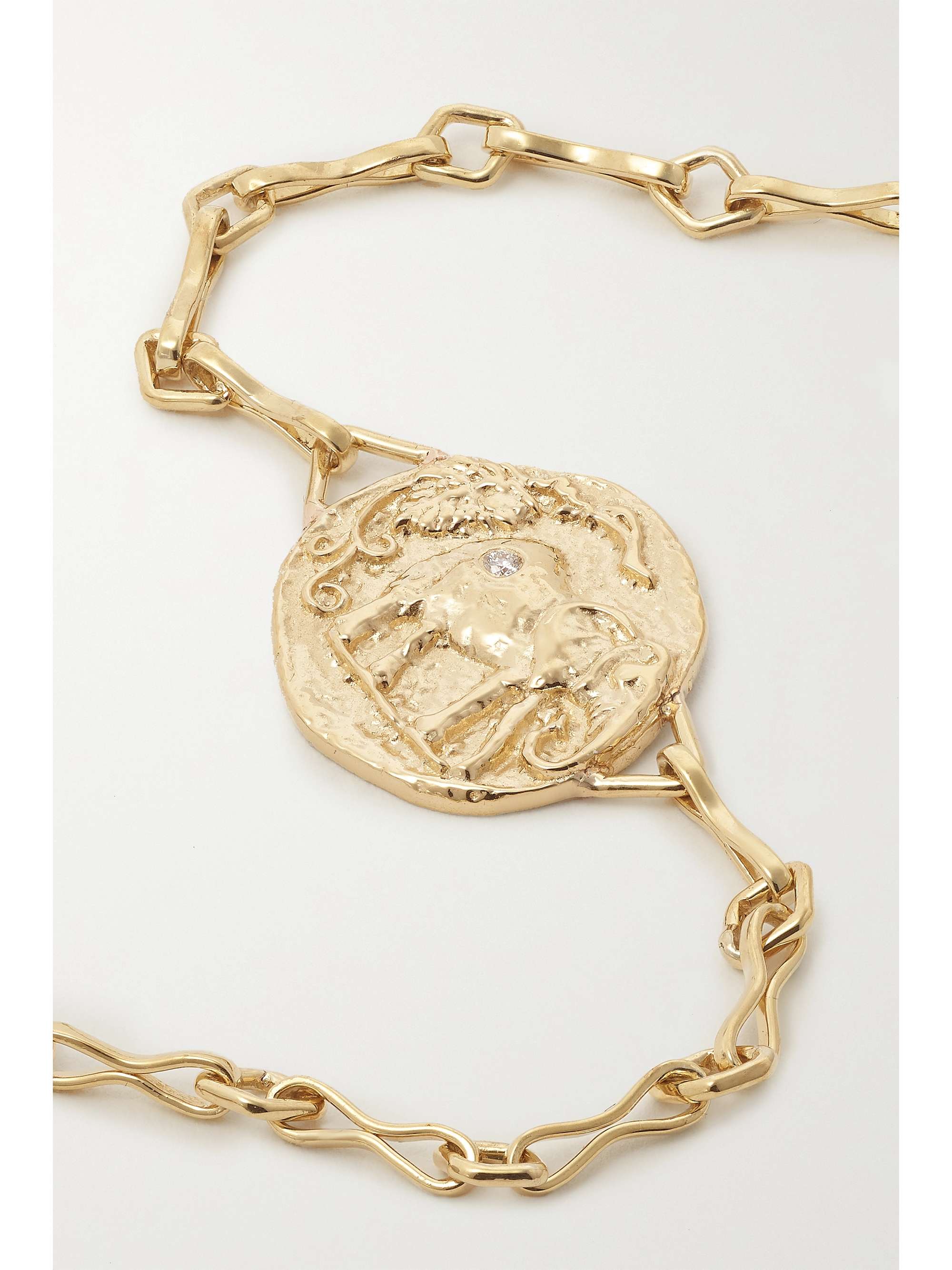 AZLEE Elefante 18-karat gold diamond bracelet