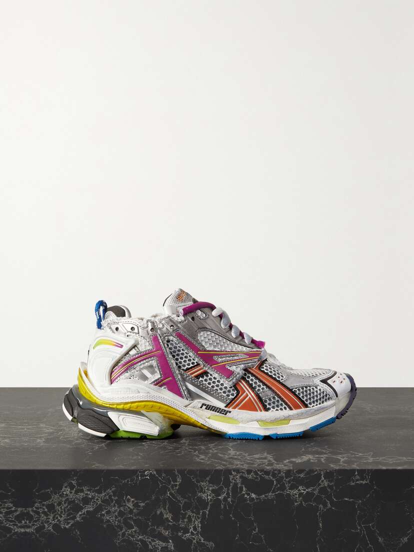 Balenciaga Runner Rubber-trimmed Mesh And Nylon Sneakers