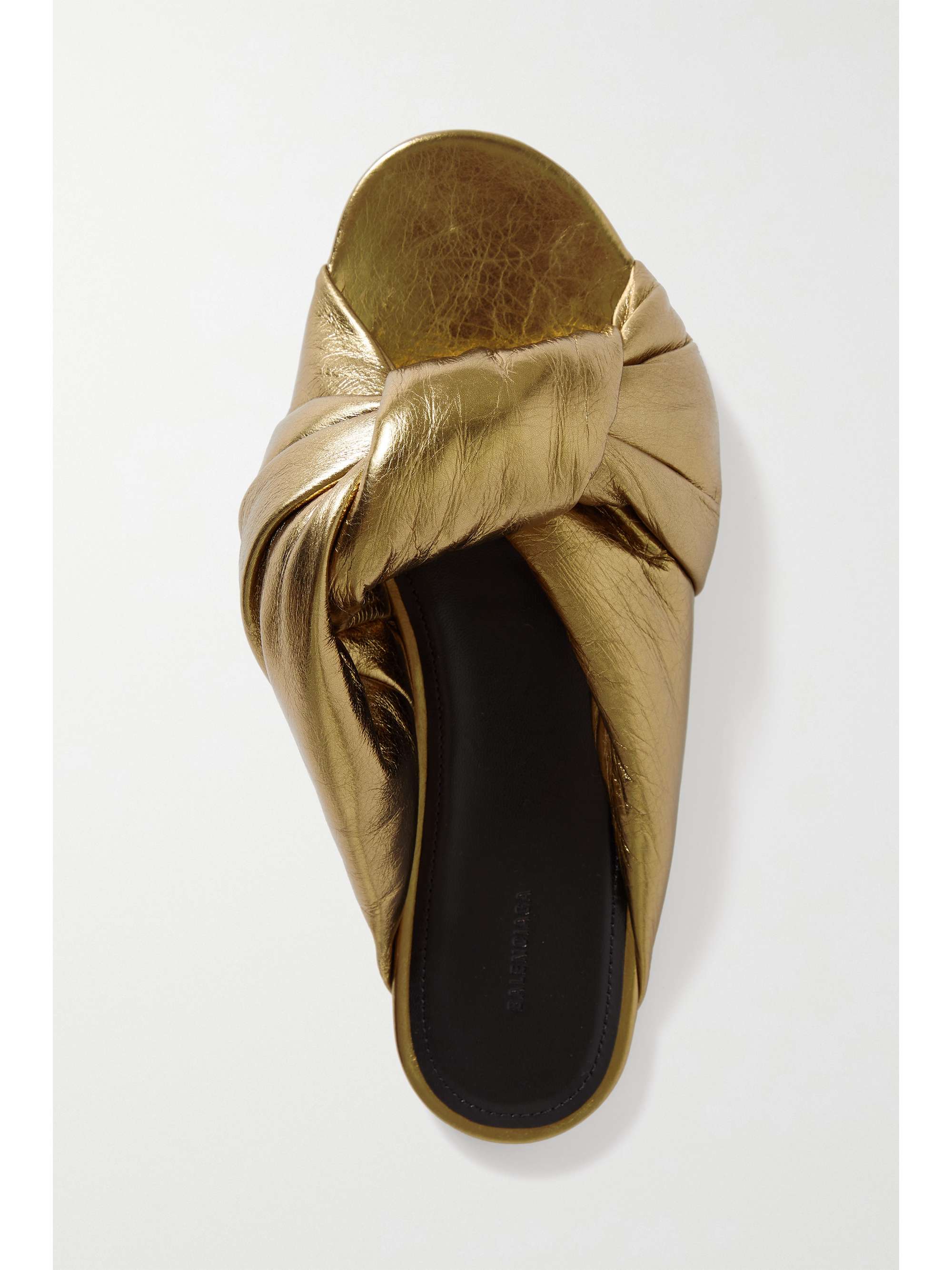 balenciaga gold sandals
