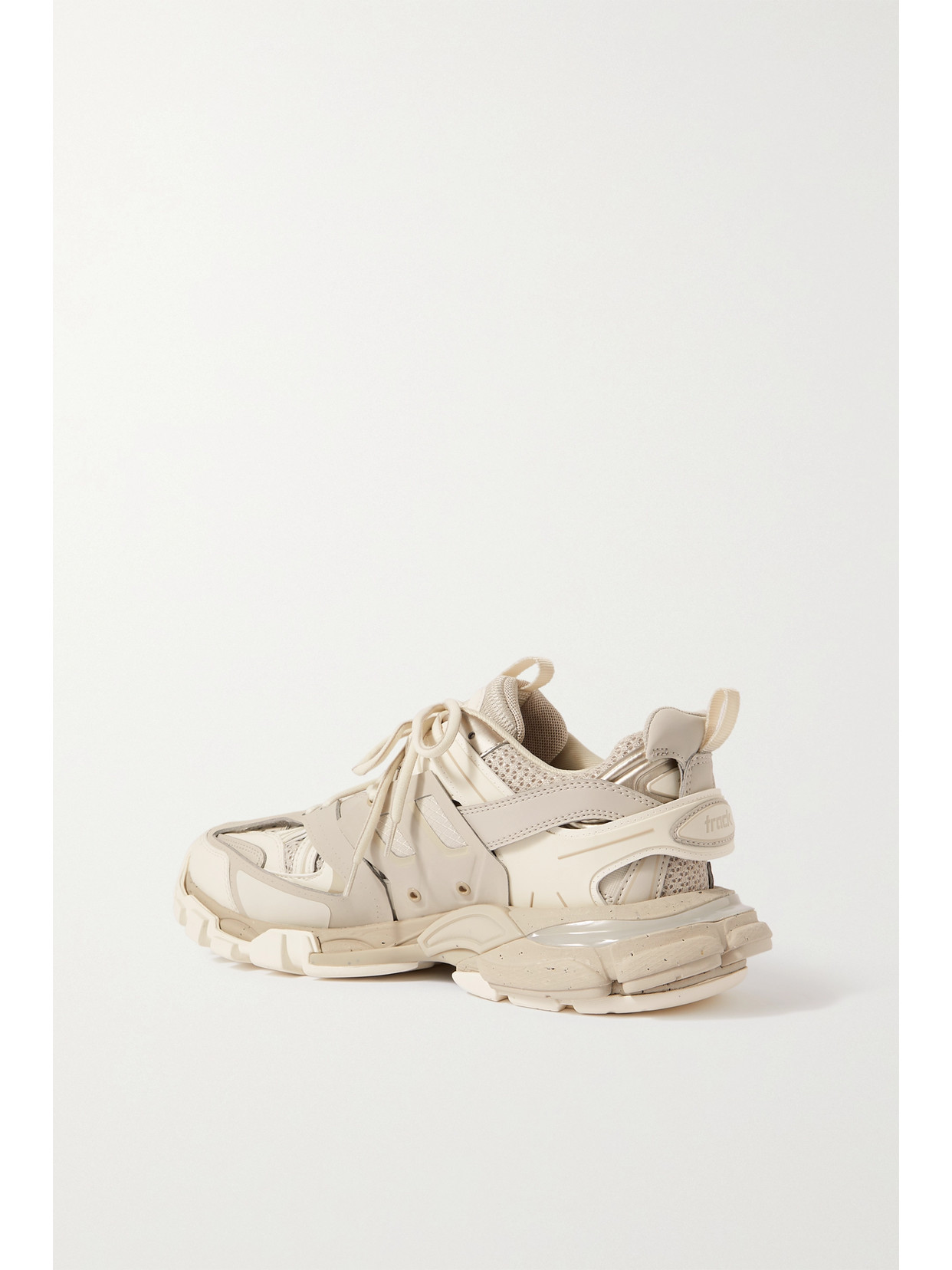 Shop Balenciaga Track Logo-detailed Recycled Mesh And Rubber Sneakers In Neutrals