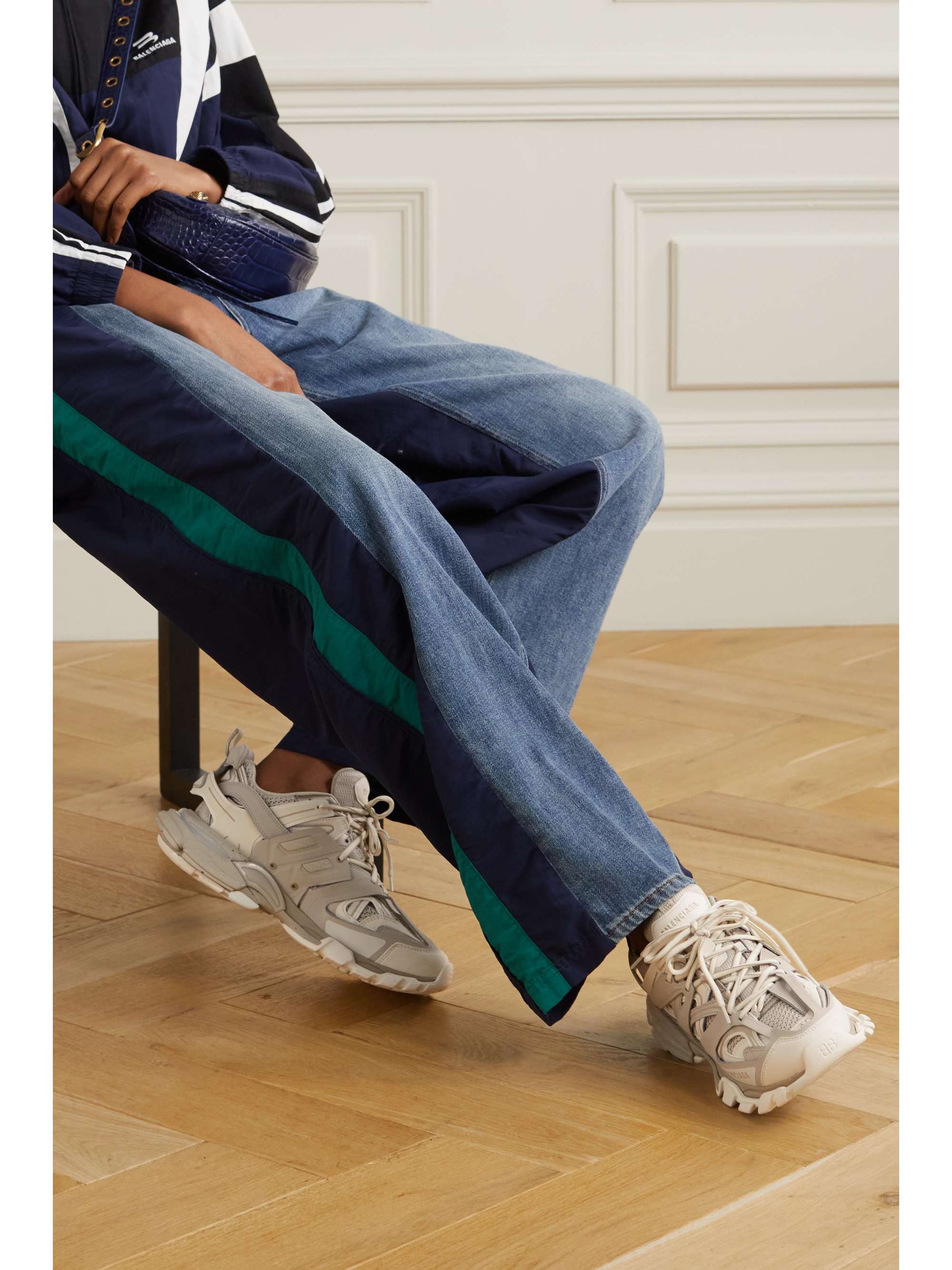 BALENCIAGA Track logo-detailed recycled mesh and rubber sneakers
