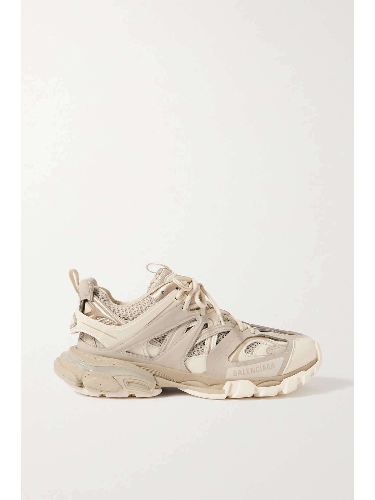 Balenciaga Track Logo-detailed Recycled Mesh And Rubber Sneakers In Neutrals