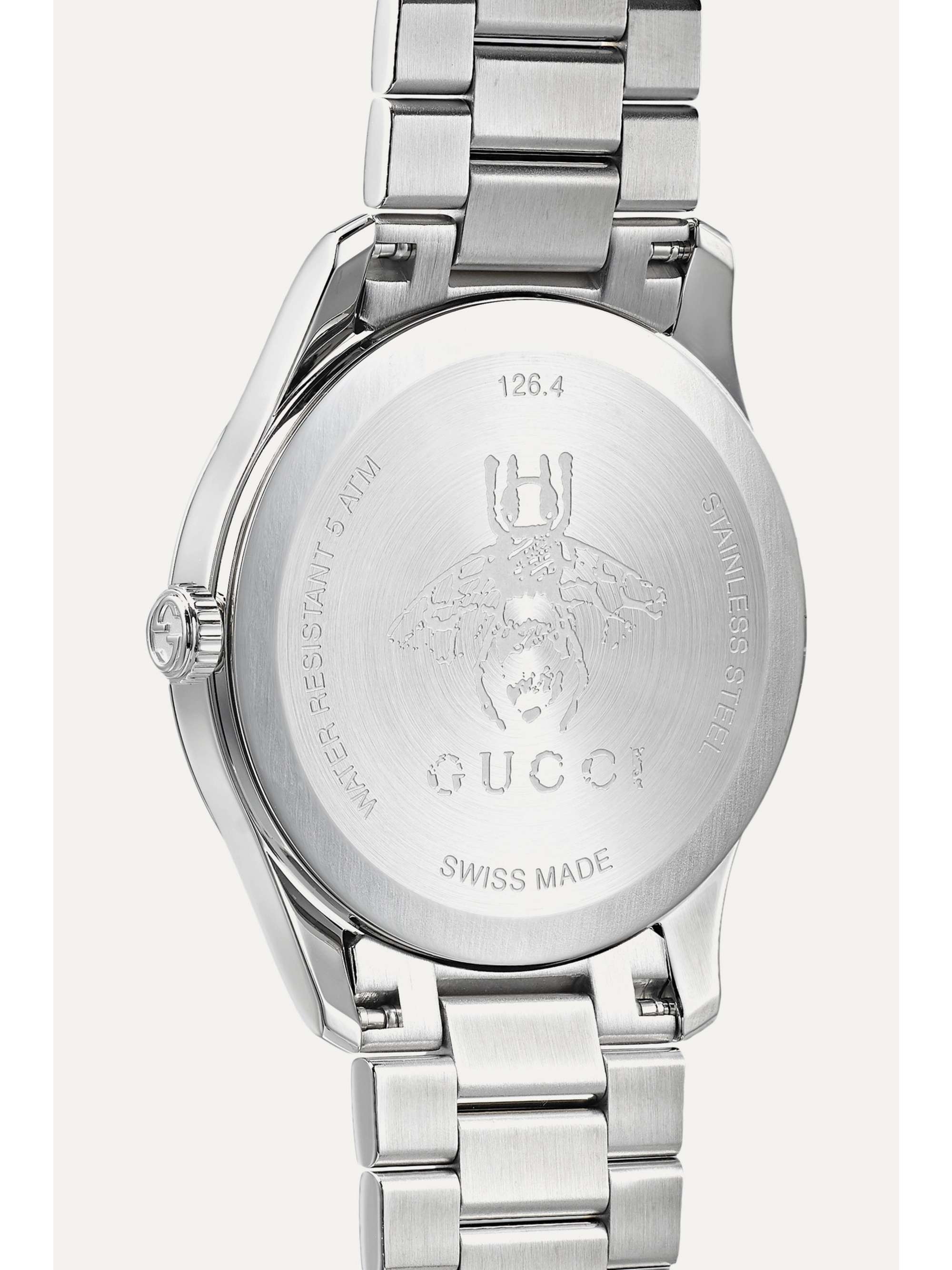 GUCCI Montre en acier inoxydable et plaqué PVD G-Timeless, 38 mm
