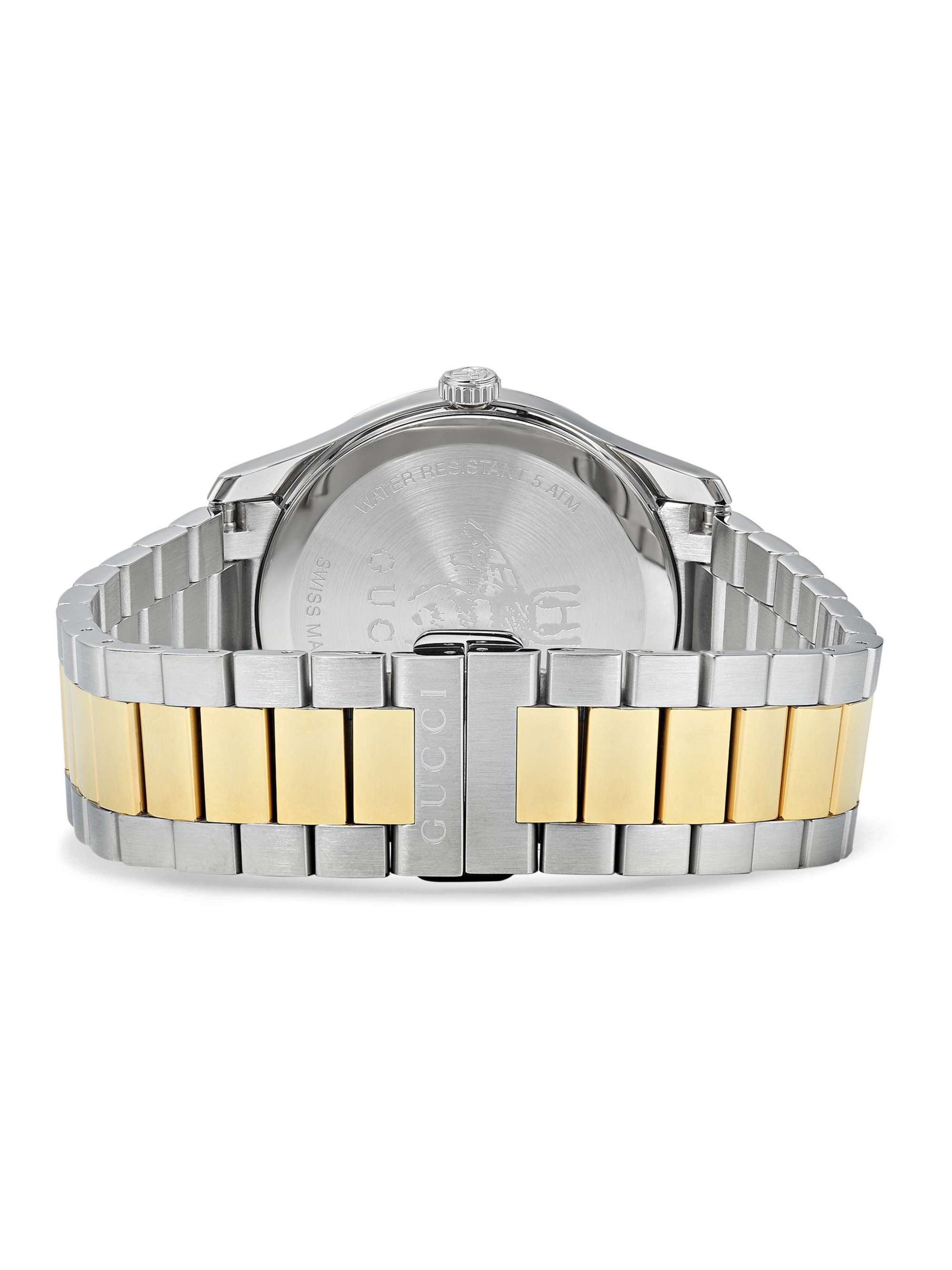 GUCCI Montre en acier inoxydable et plaqué PVD G-Timeless, 38 mm