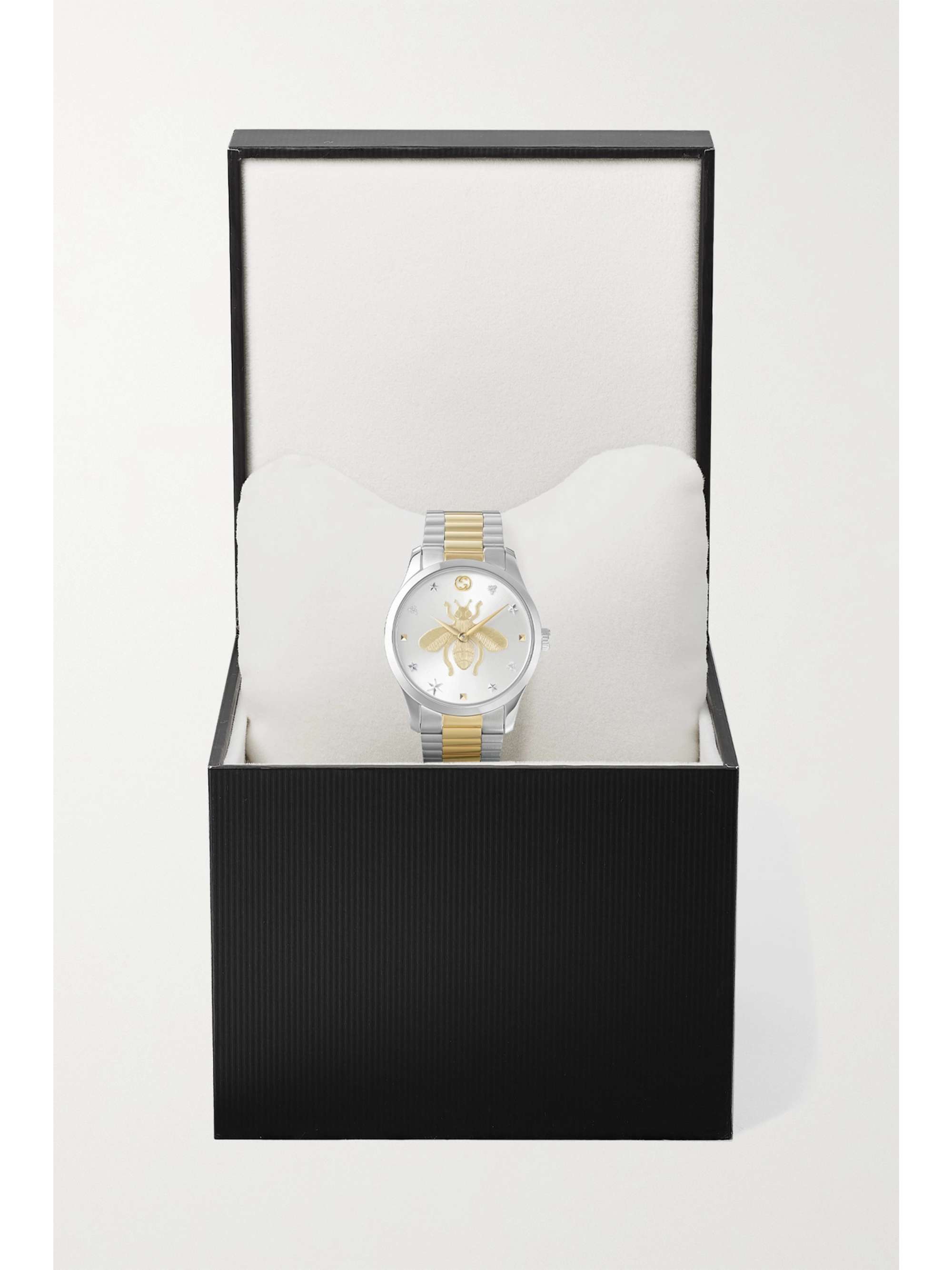 GUCCI Montre en acier inoxydable et plaqué PVD G-Timeless, 38 mm