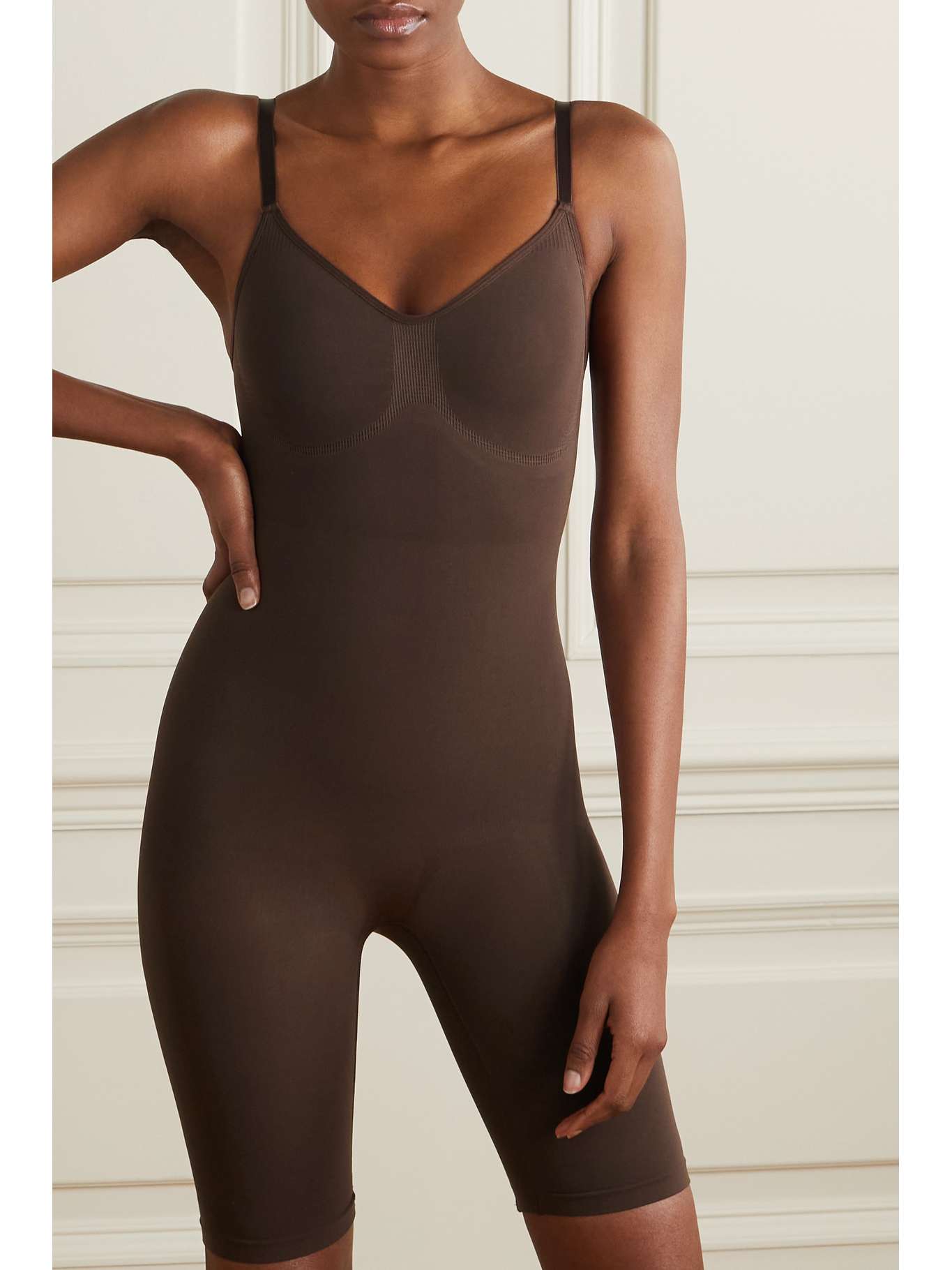SKIMS Seamless Sculpt Low Back bodysuit Cocoa NETAPORTER