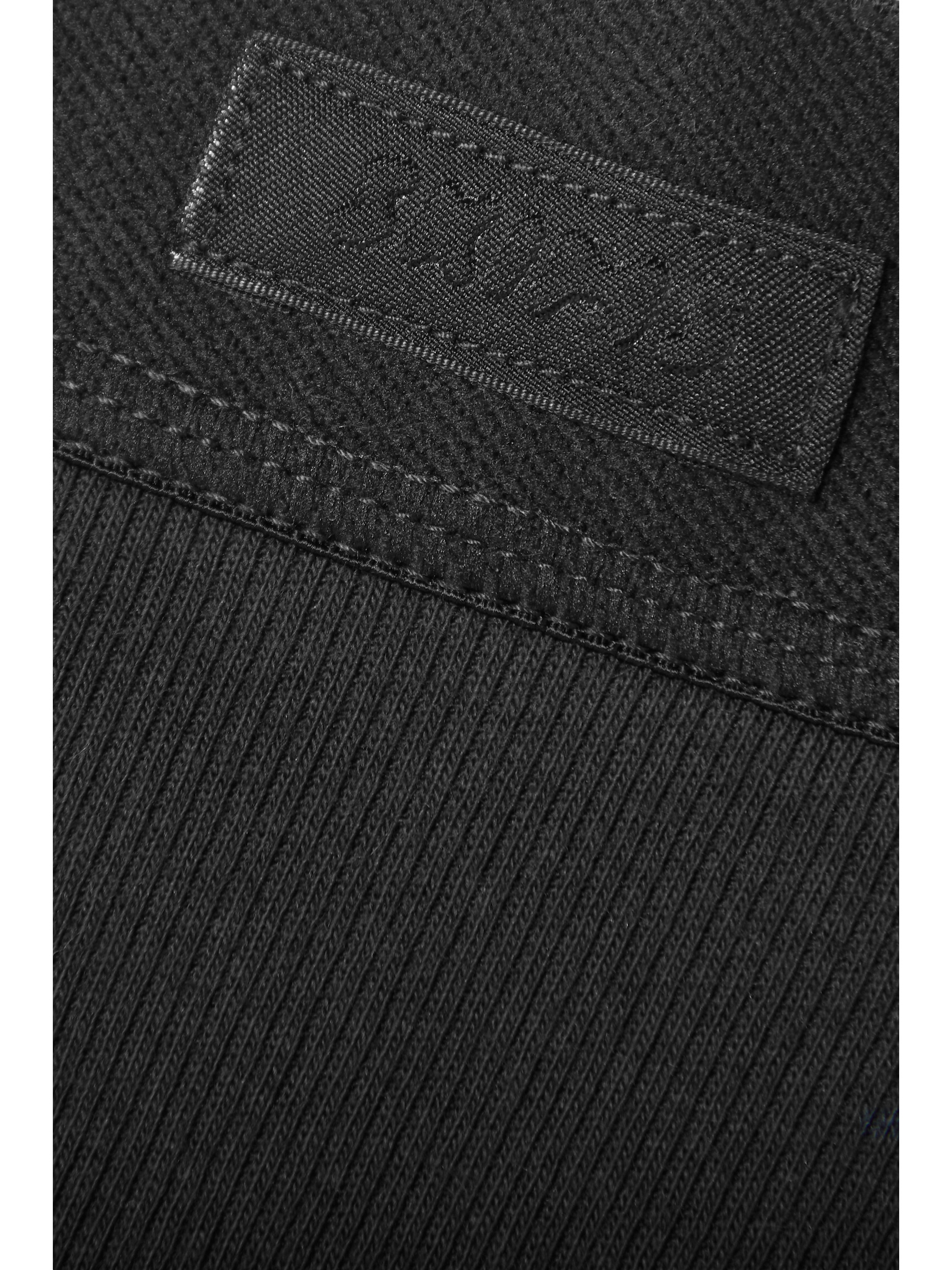 Skims Cotton Collection ribbed stretch-cotton jersey boxer shorts - Soot