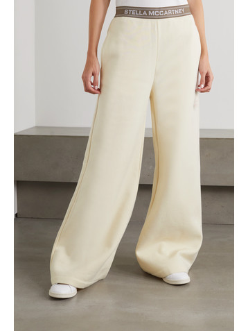 Stella McCartney Cotton-jersey wide-leg track pants