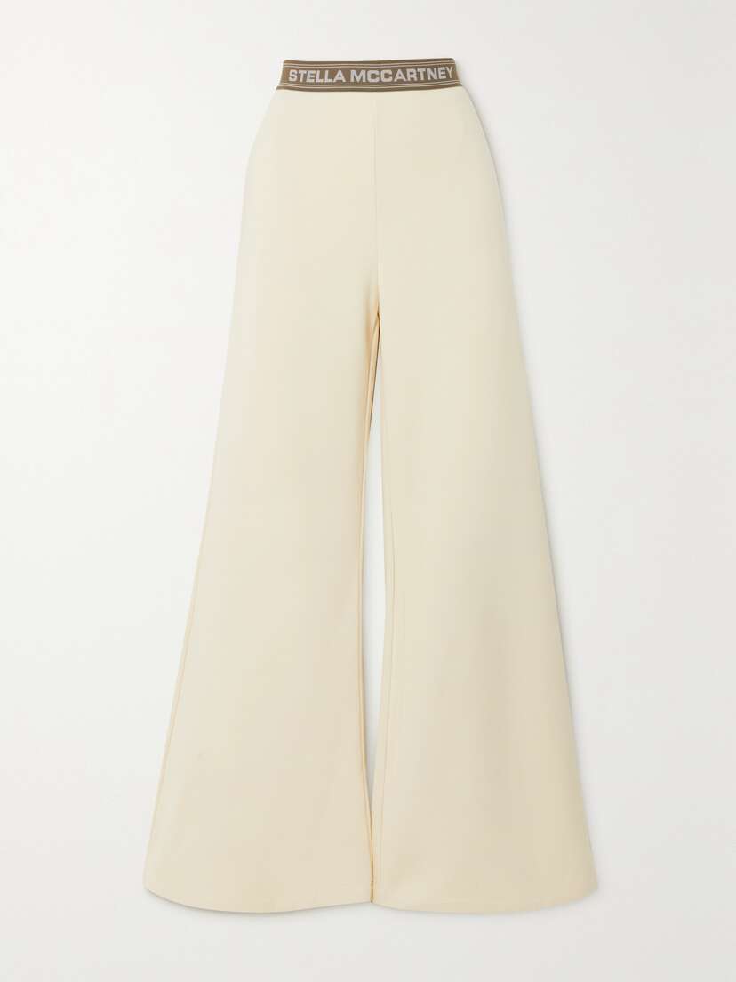 Stella McCartney Cotton-jersey Wide-leg Track Pants