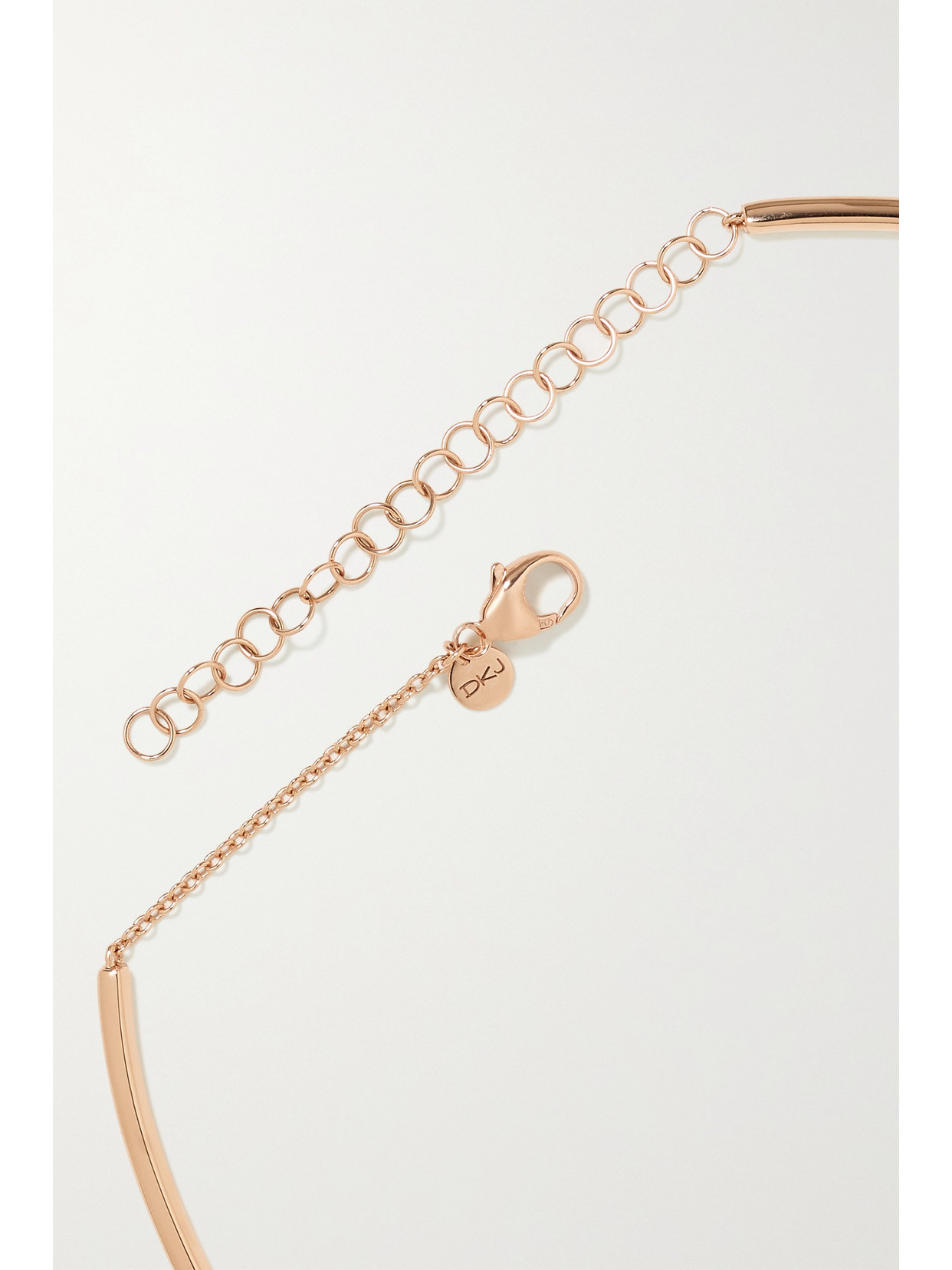 Shop Diane Kordas 18-karat Rose Gold, Sapphire And Tsavorite Choker