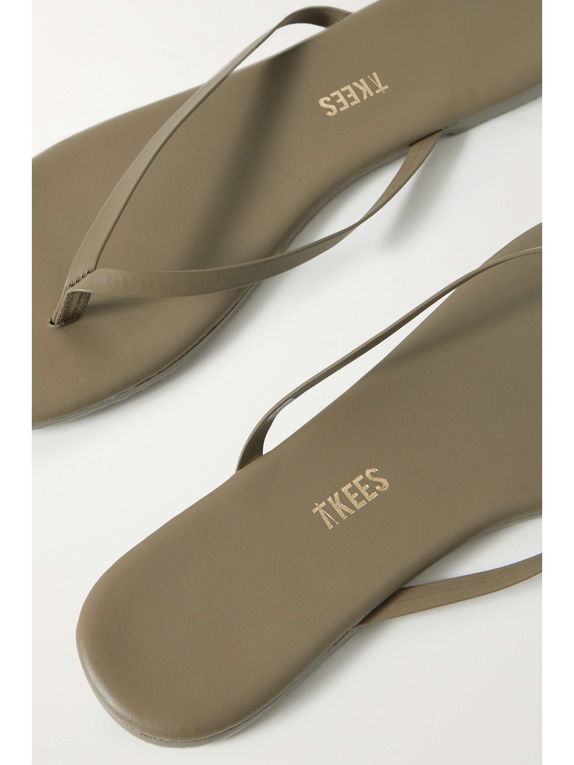 TKEES Solids leather flip flops