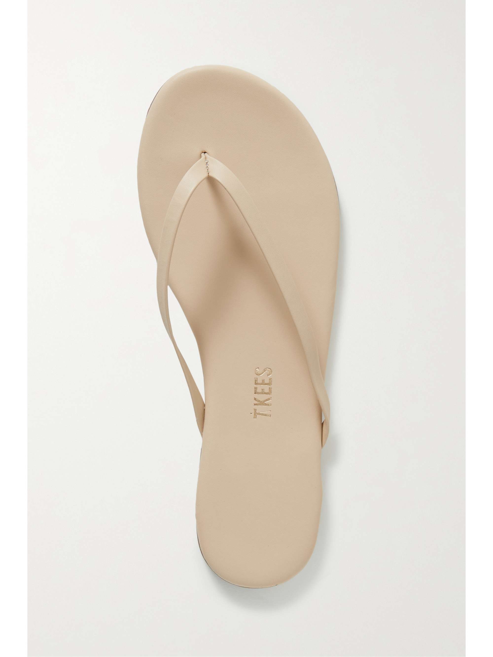 Beige Foundations Matte leather flip flops | TKEES | NET-A-PORTER