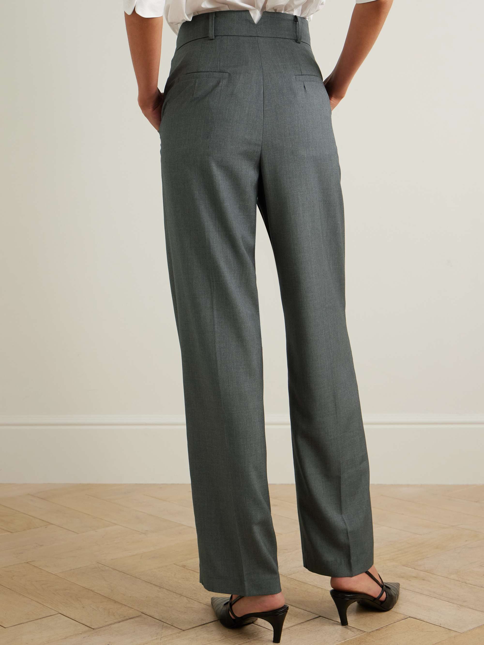 THE FRANKIE SHOP Gelso pleated TENCEL-blend straight-leg pants