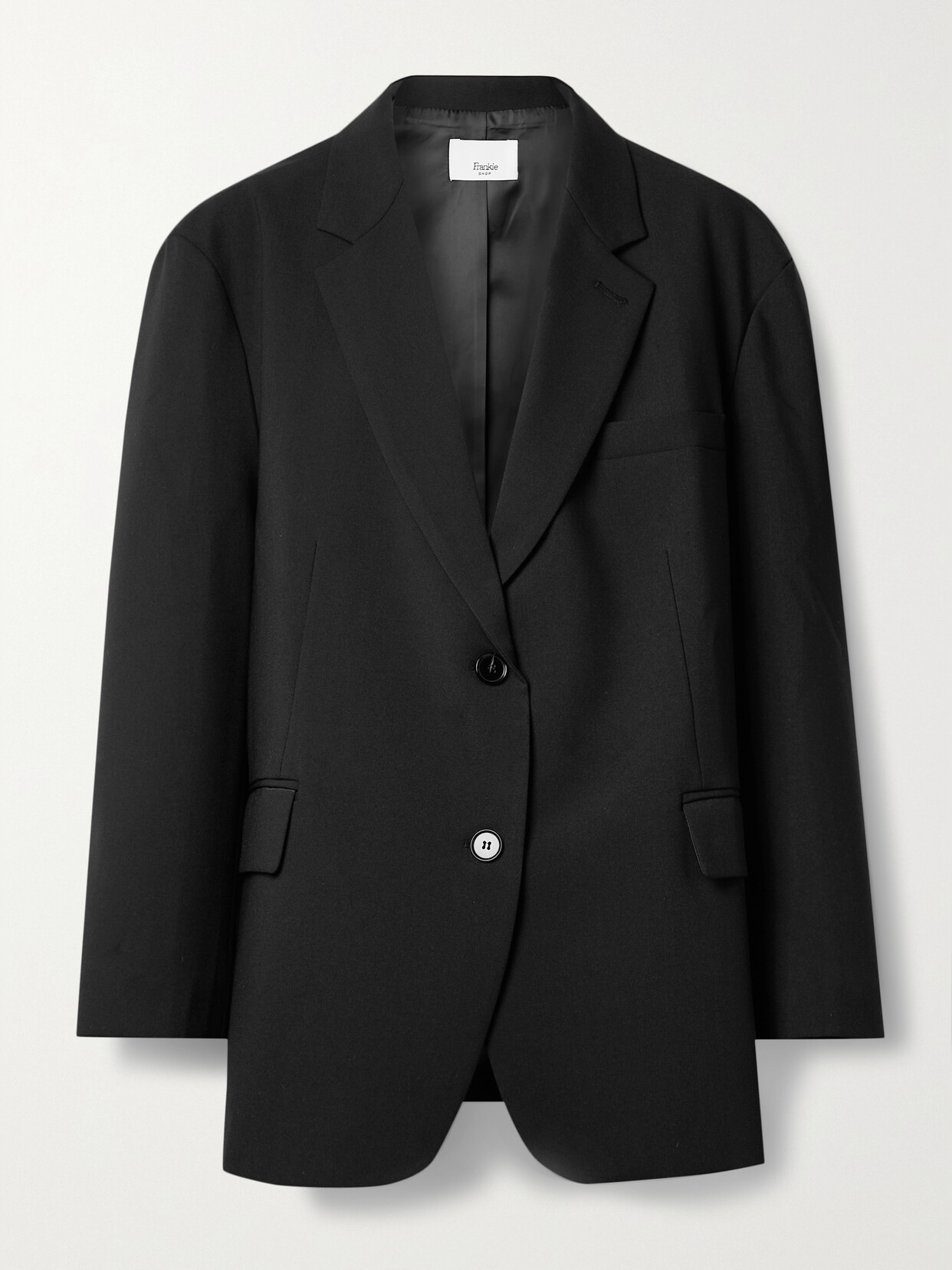 Shop The Frankie Shop Bea Crepe Blazer In Black