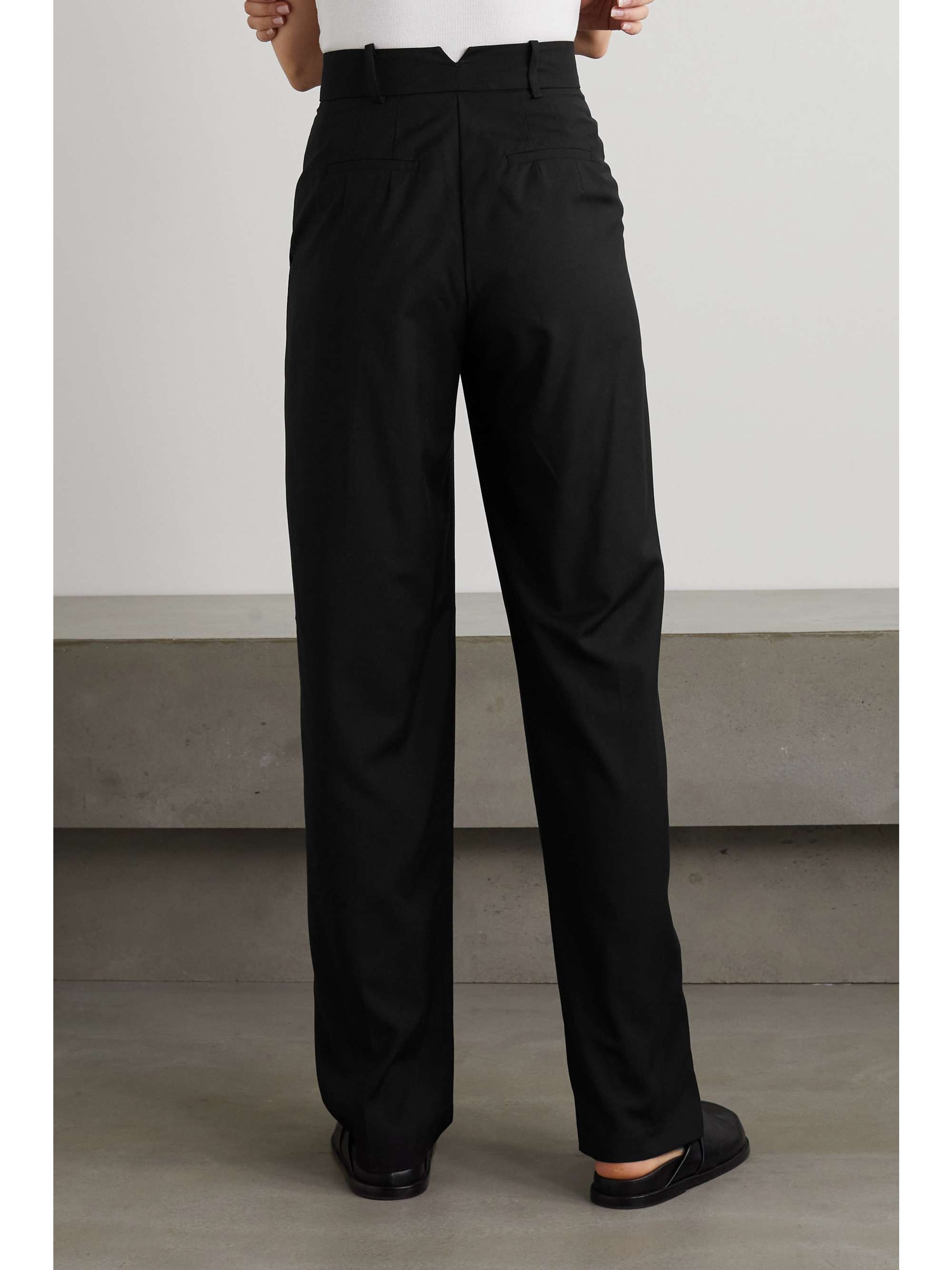 THE FRANKIE SHOP Gelso pleated TENCEL-blend straight-leg pants