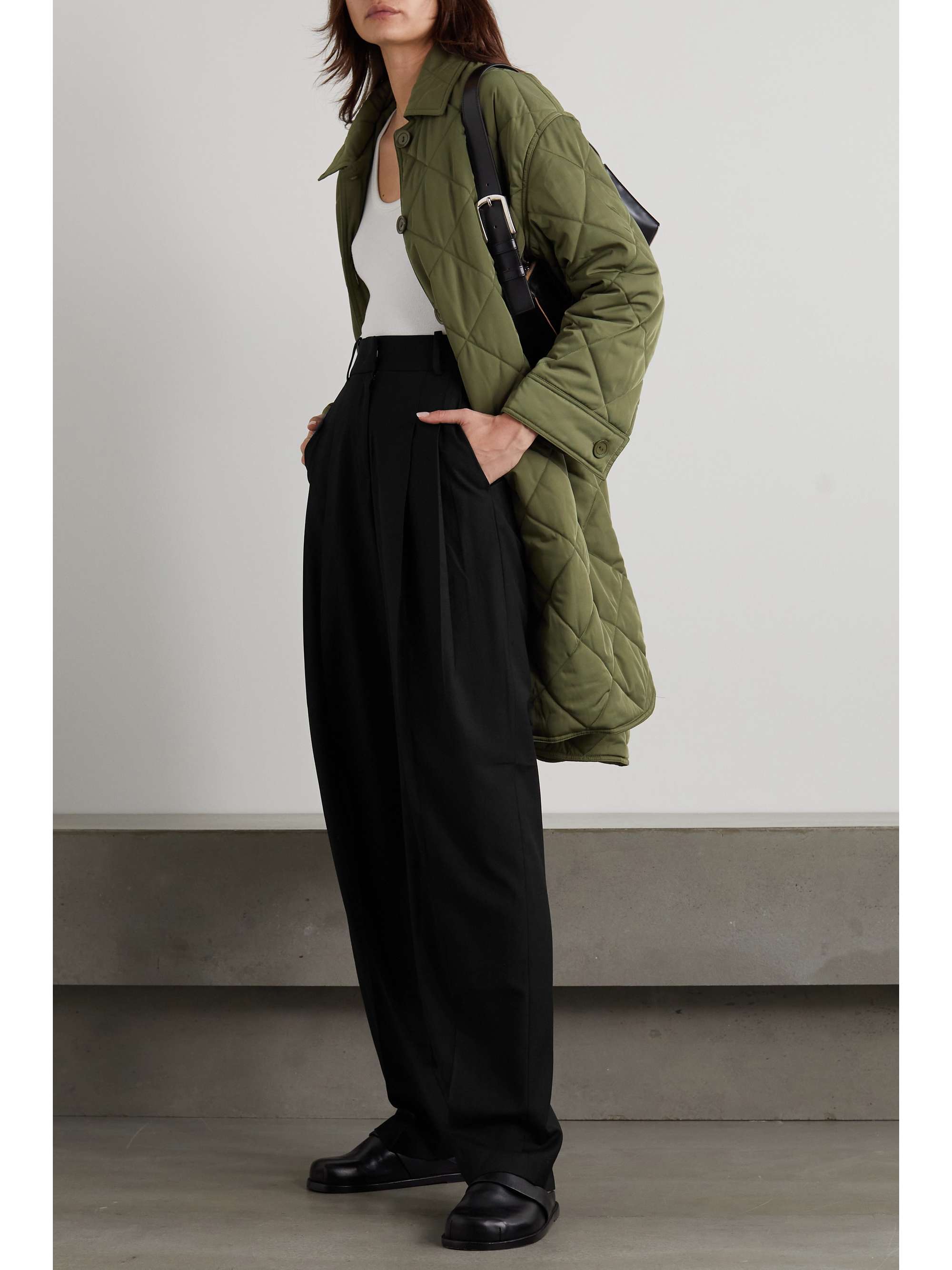 THE FRANKIE SHOP Gelso pleated TENCEL-blend straight-leg pants 