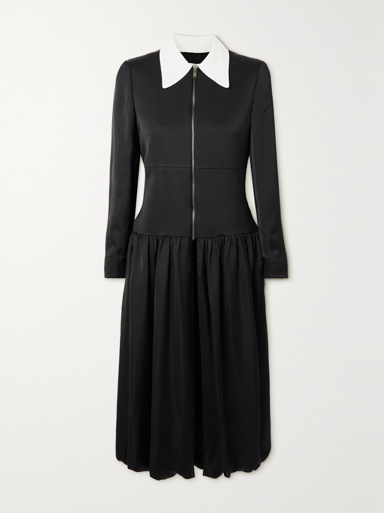 RENAISSANCE RENAISSANCE + The Vanguard Jon Linen-blend Canvas-trimmed Satin-twill Coat - Black