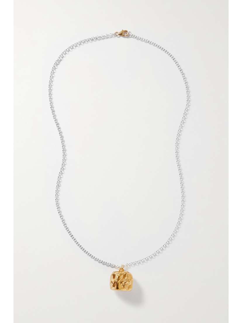 Alighieri + Net Sustain The Vault Of Poetry Recycled Silver And Gold-plated Necklace
