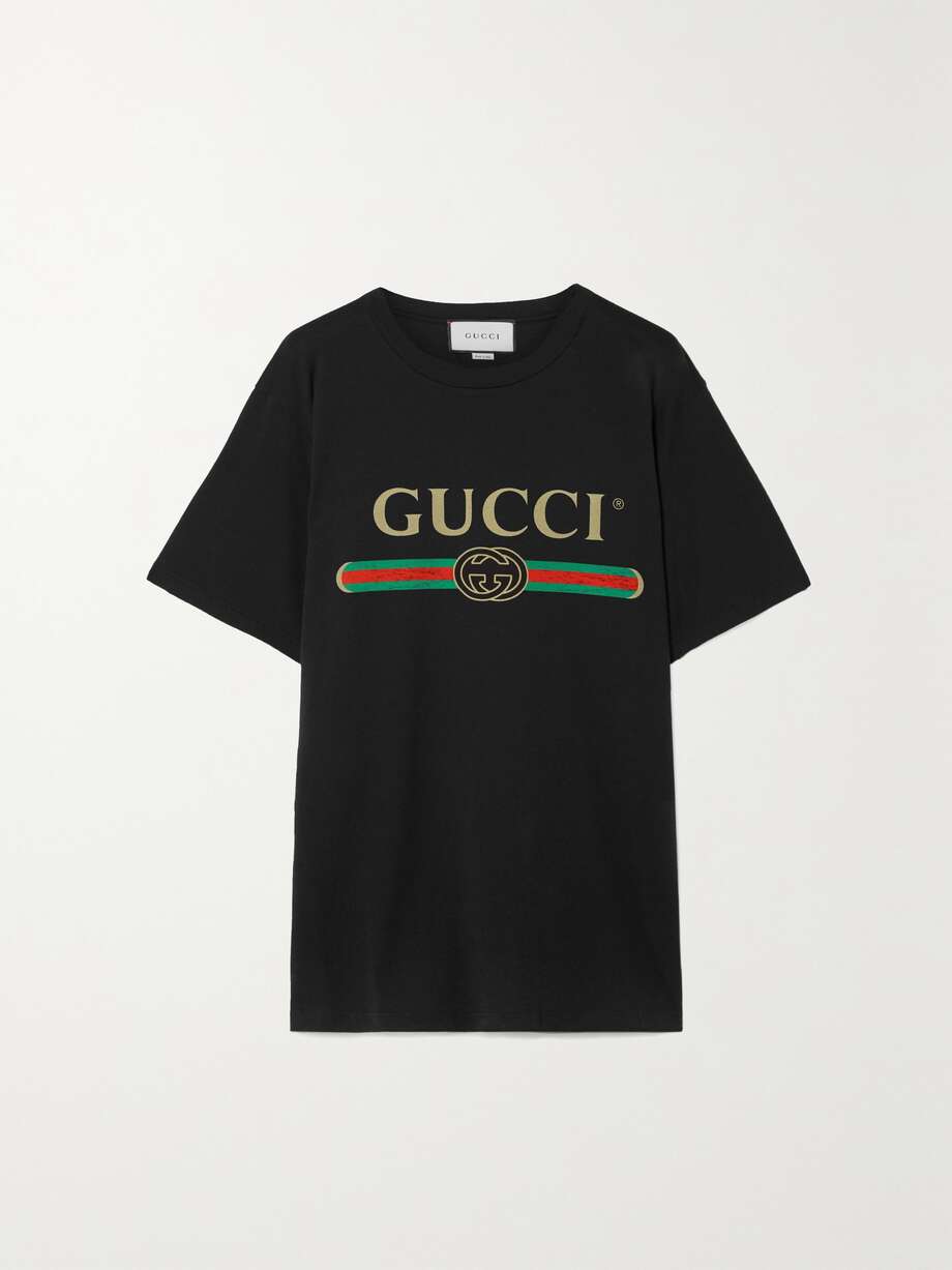 GUCCI Oversized appliquéd printed cottonjersey Tshirt NETAPORTER
