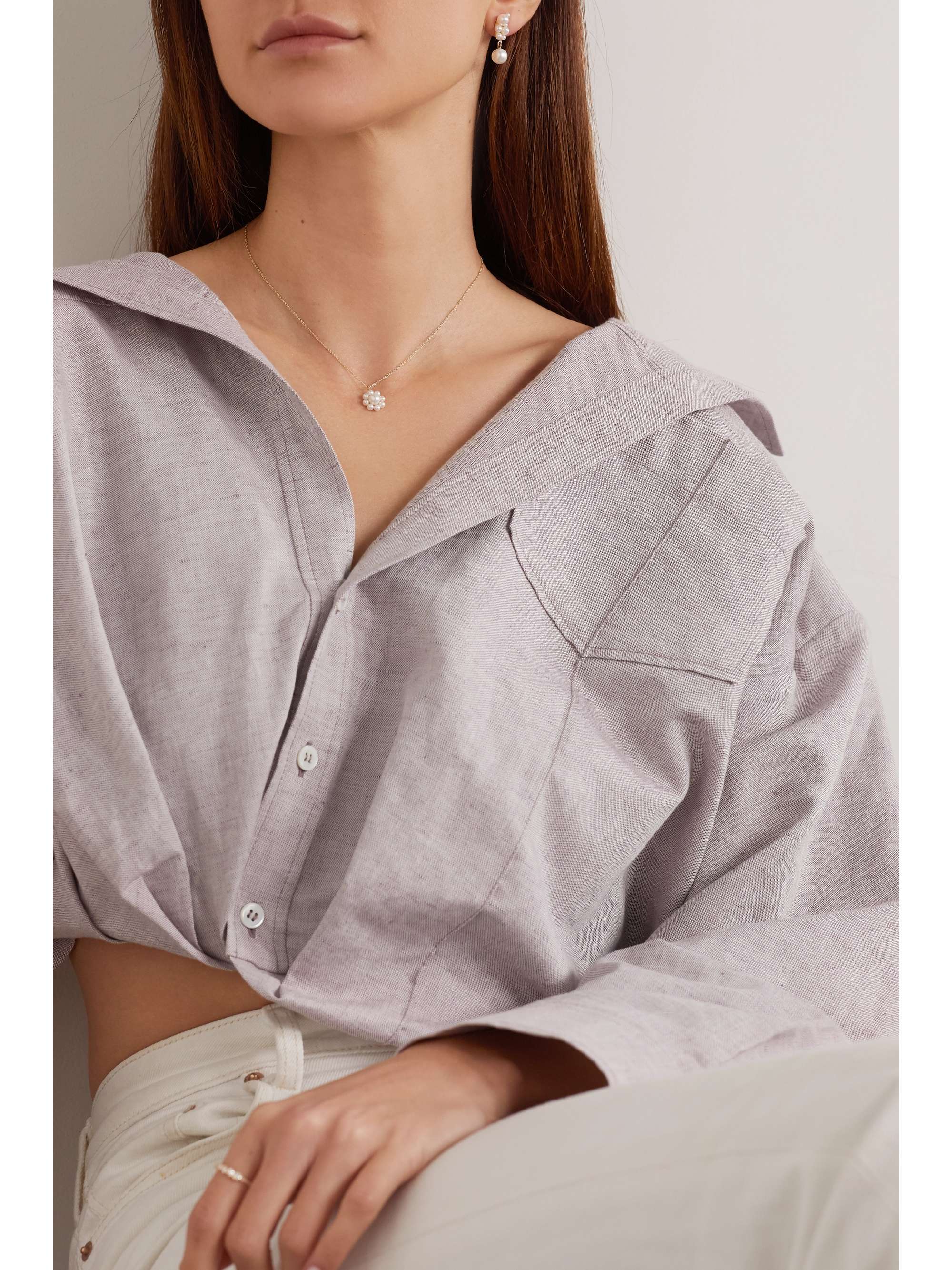 SOPHIE BILLE BRAHE Margherita 14-karat gold pearl necklace