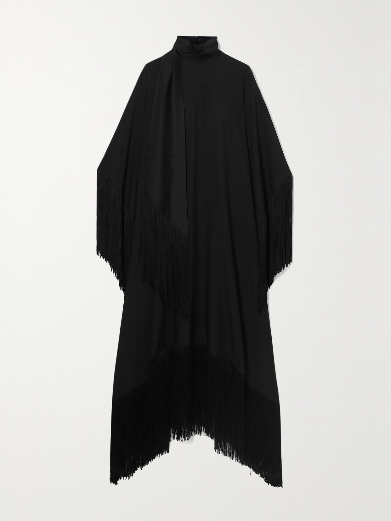 Taller Marmo - + Net Sustain Mrs. Ross Fringed Crepe Kaftan - Black