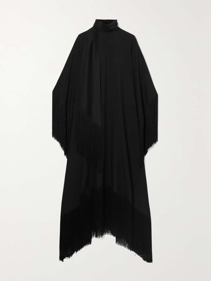 Taller Marmo + Net Sustain Mrs. Ross Fringed Crepe Kaftan